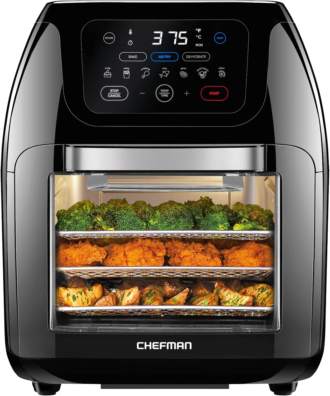 CHEFMAN Air Fryers with Rotisserie, Dehydrator, 10L and 3.6Qt Capacities