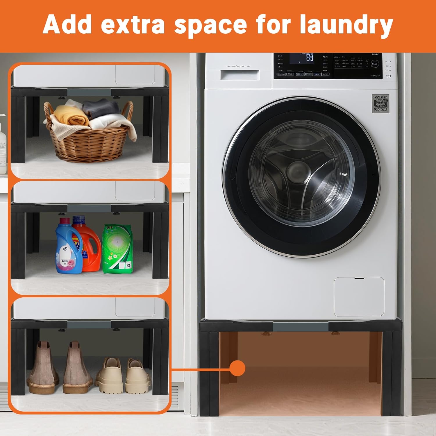 Nefish Steel Laundry Pedestal Height 12