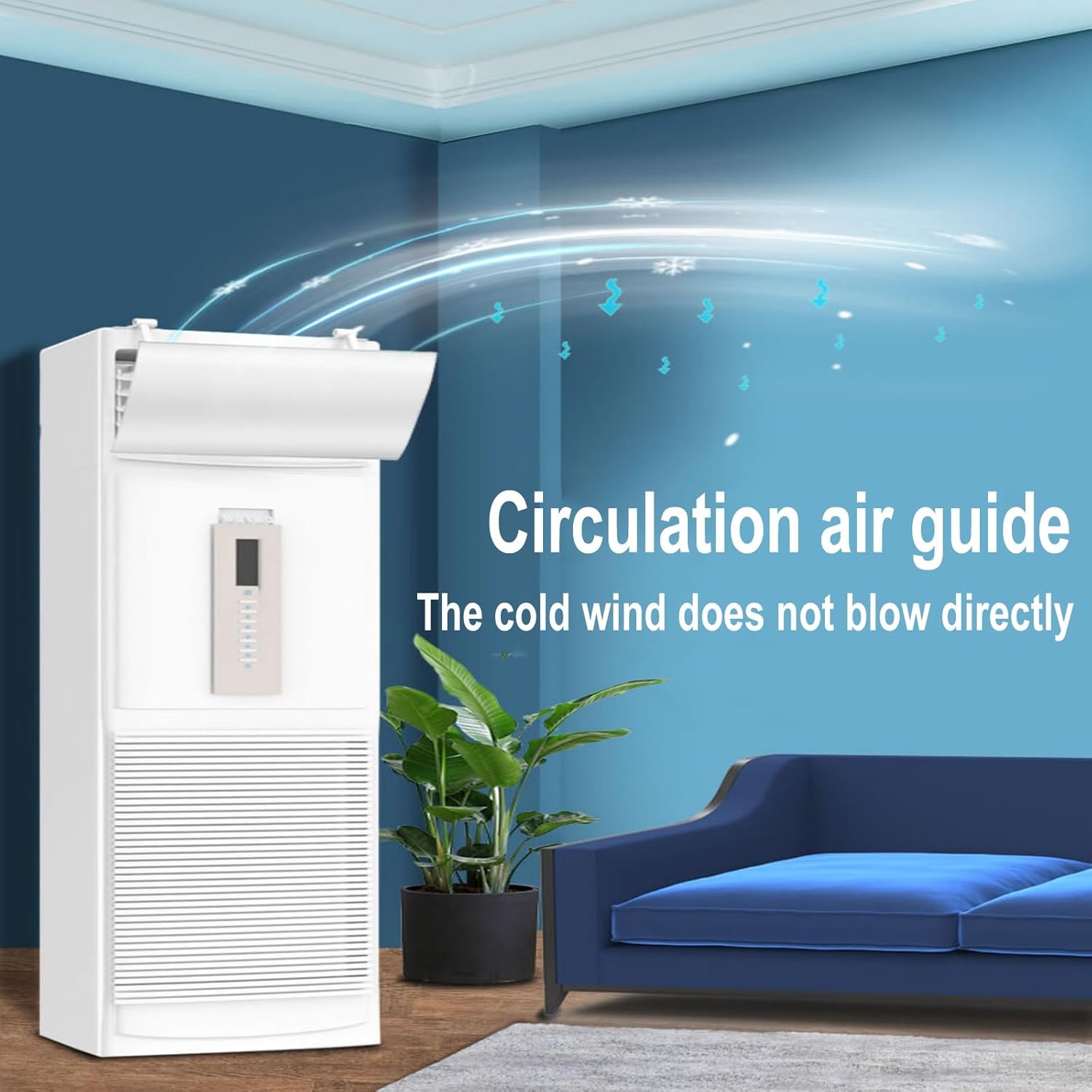 Standing Air Conditioner,Air Deflector,Portable,Air Conditioning Vent Deflector,Vent Diverter,Helps Wind Baffle and Direction,Anti-Condensation