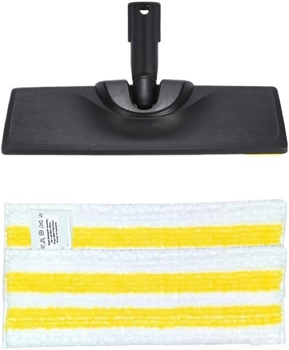Replacement Floor Nozzle & Microfiber Cloth Set, Compatible with Steam Cleaners, Easy Fix Brush Head and Mop Pad Accessory Kit(Light yellow)