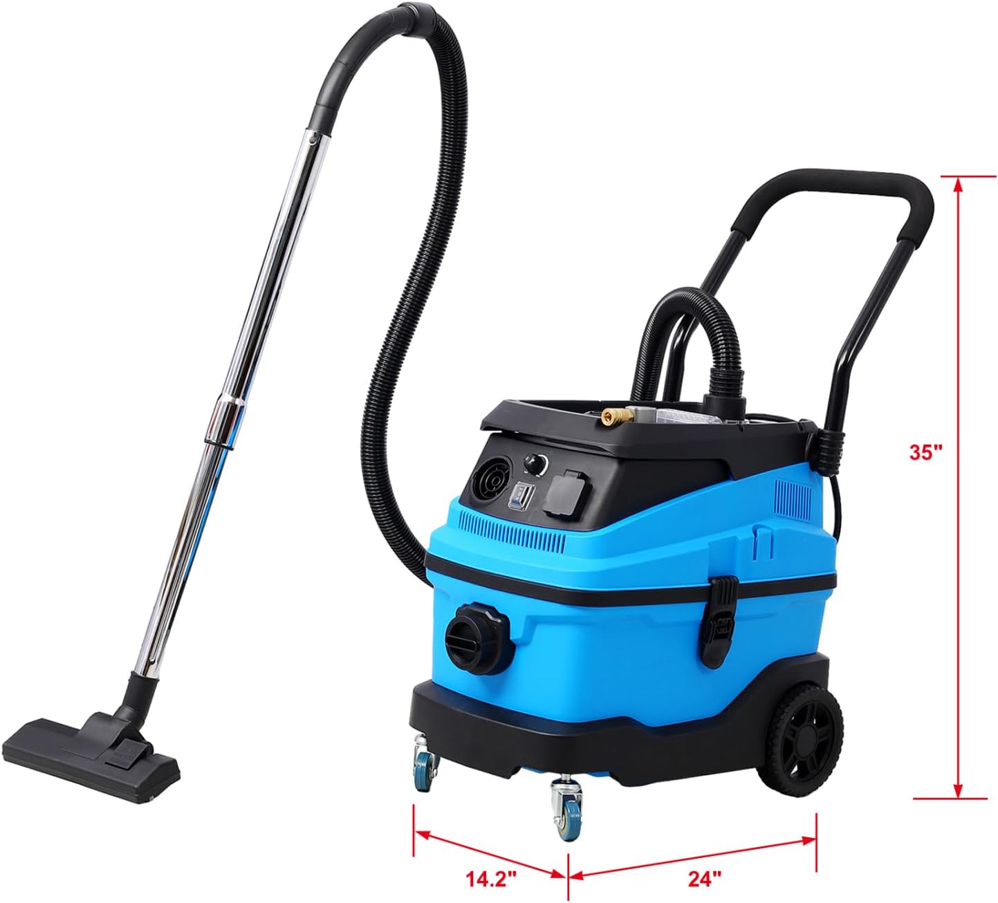 Wet Dry Blow Vacuum 3 in 1 Shop Vacuum Cleaner with More Than 18KPA Powerful Suction Great for Garage, Home, Workshop, Hard Floor and Pet Hair 8 Gallon Large Capacity 6 Peak Hp 1200W