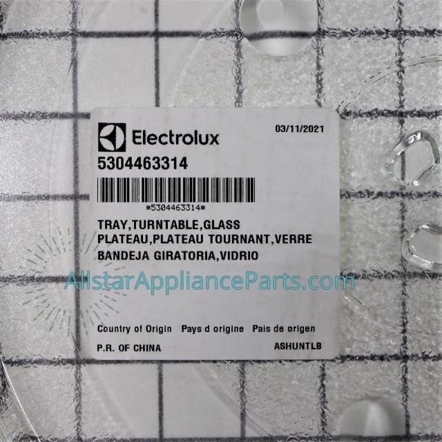 5304463314 Microwave Glass Tray