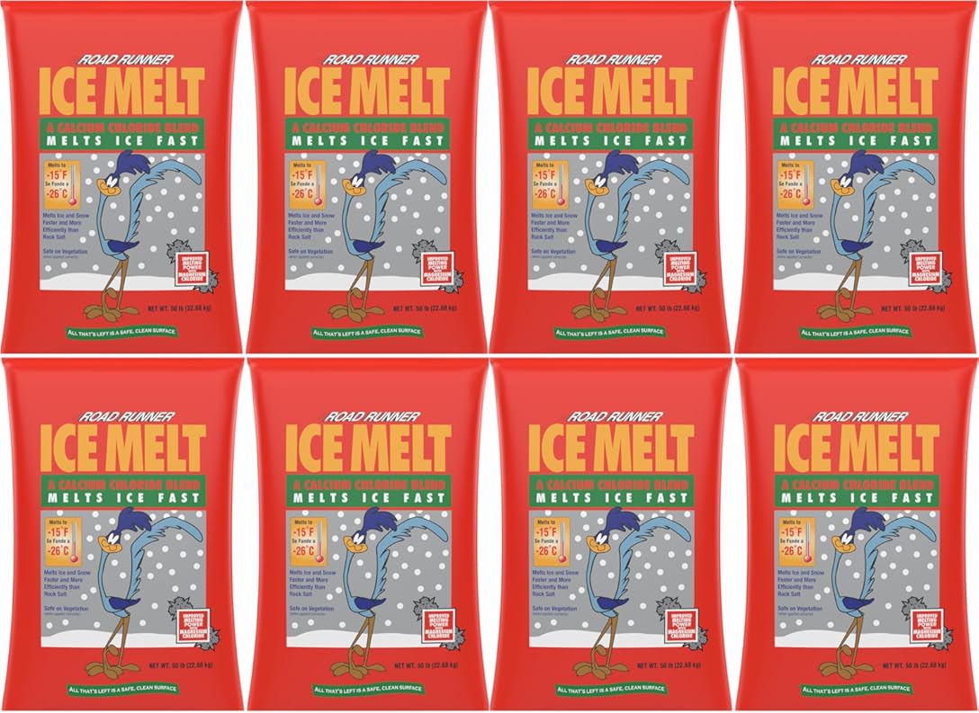 RoadRunner Scotwood Industries Ice Melt, 50 lb. Bag (SWO50BRR) (8 Bags)