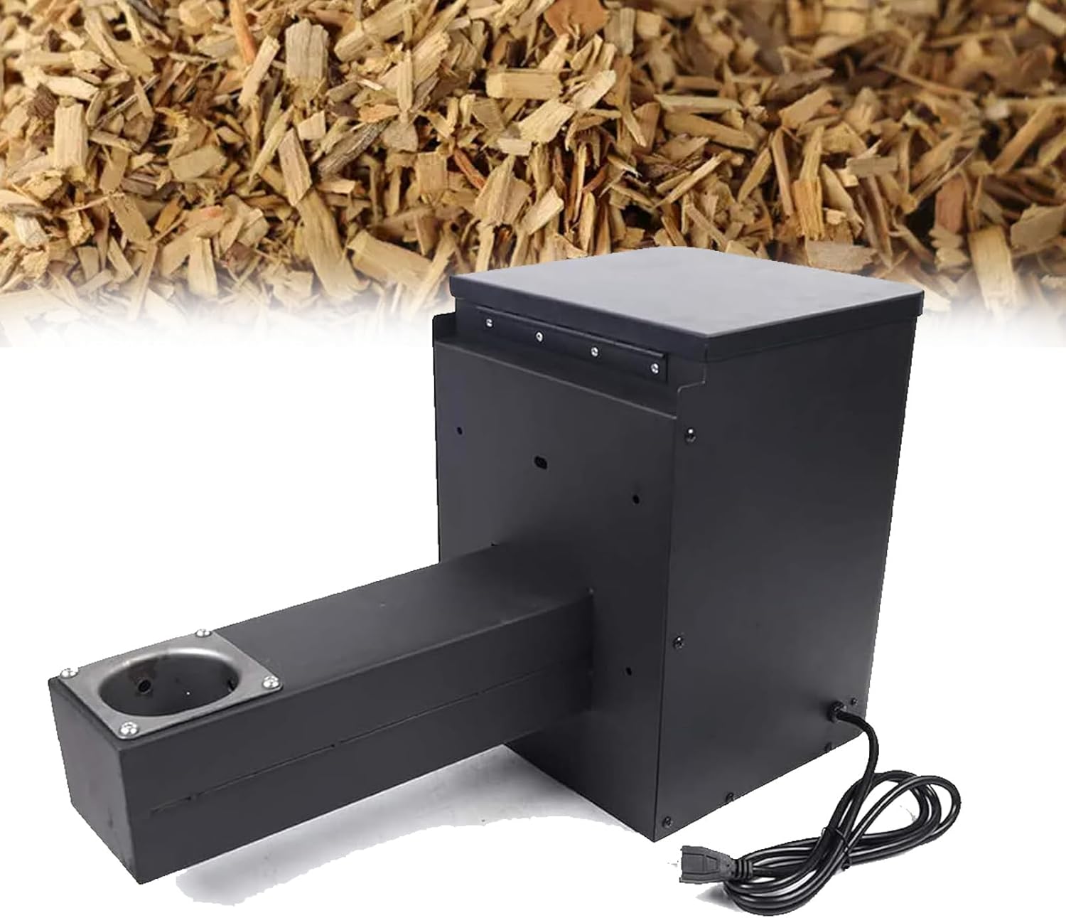 Electric Pellet Smoker, Pellet BBQ Smoker Hopper Kit, Electric Wood Pellet Smoker Grill Part, Smoker Hopper Assembly Kit for Grill, Smoke, Bake, Roast, Braise, BBQ