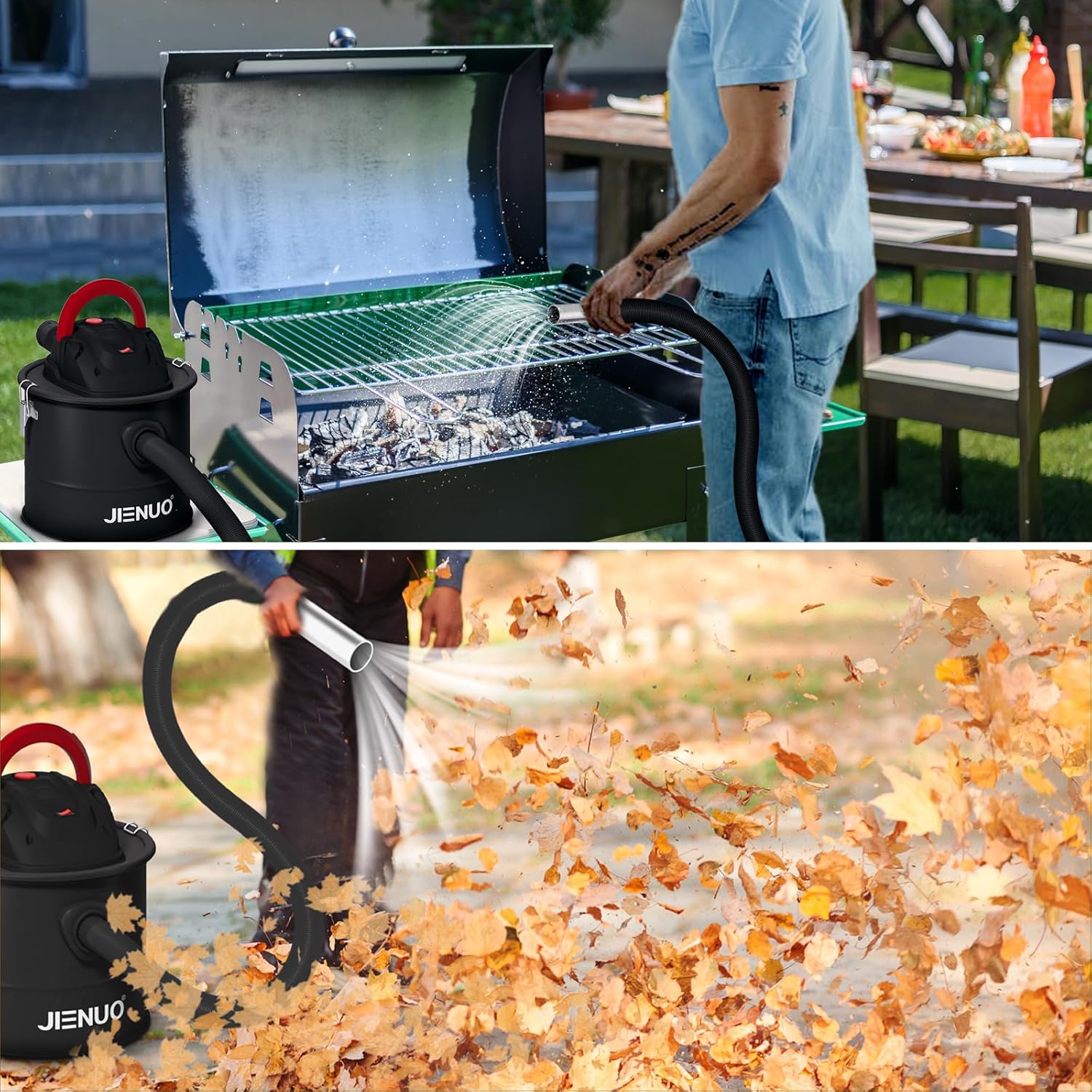 Ash Vacuum Cleaner, with Semi Auto Filter Clean and 1000W Powerful Suction, 4 Gallon Ash Vac with Blower Function for Fireplaces, Pellet Stoves, Fire Pits and Grills