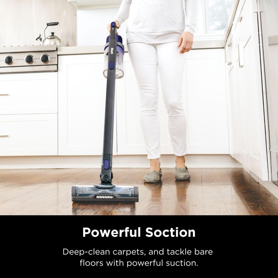 Shark Rocket Lightweight Cordless Stick Vacuum (IX141), 7.5 lbs, Blue Iris (Renewed)