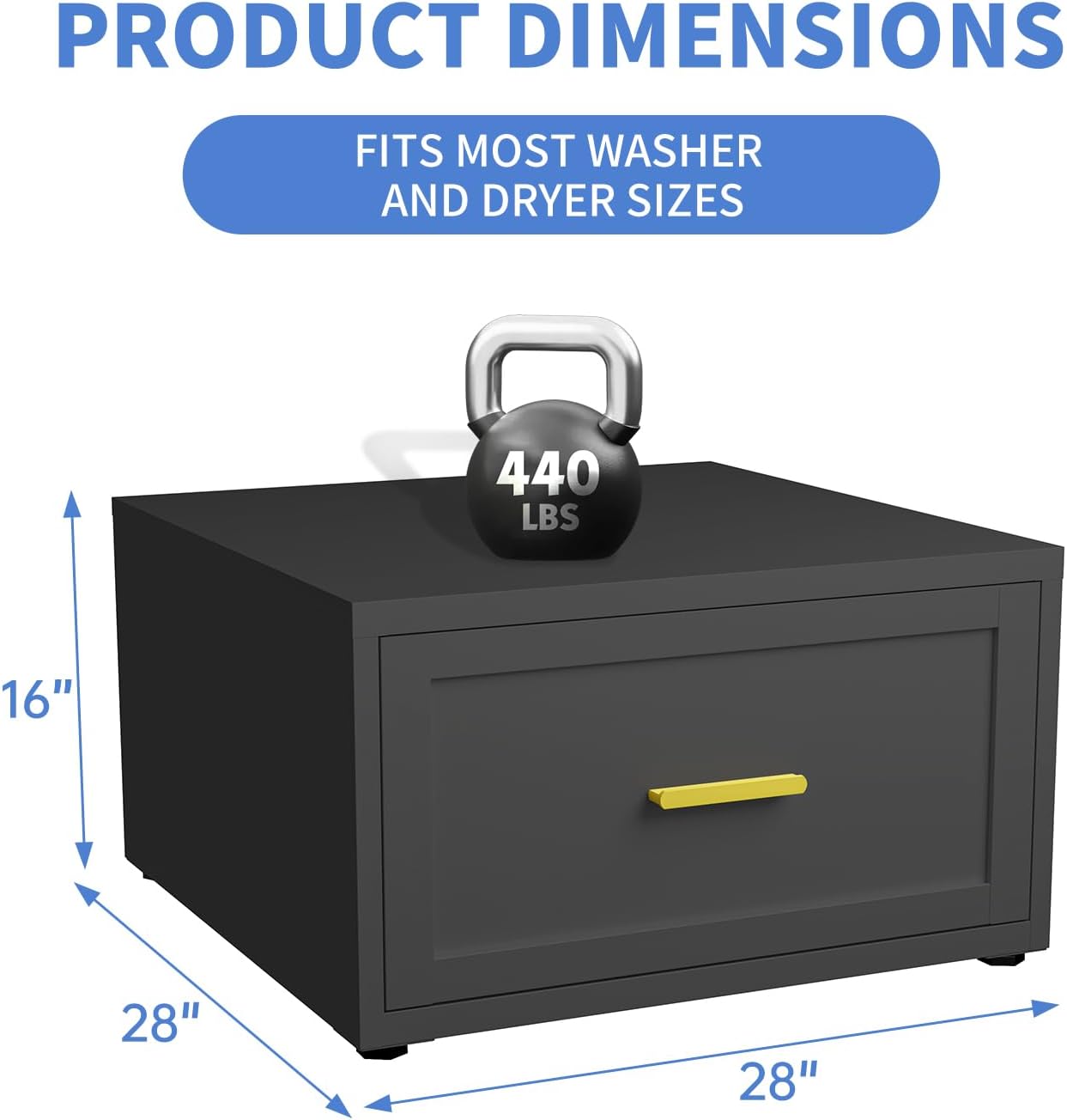 2 Pack Metal Washer and Dryer Pedestals, 28