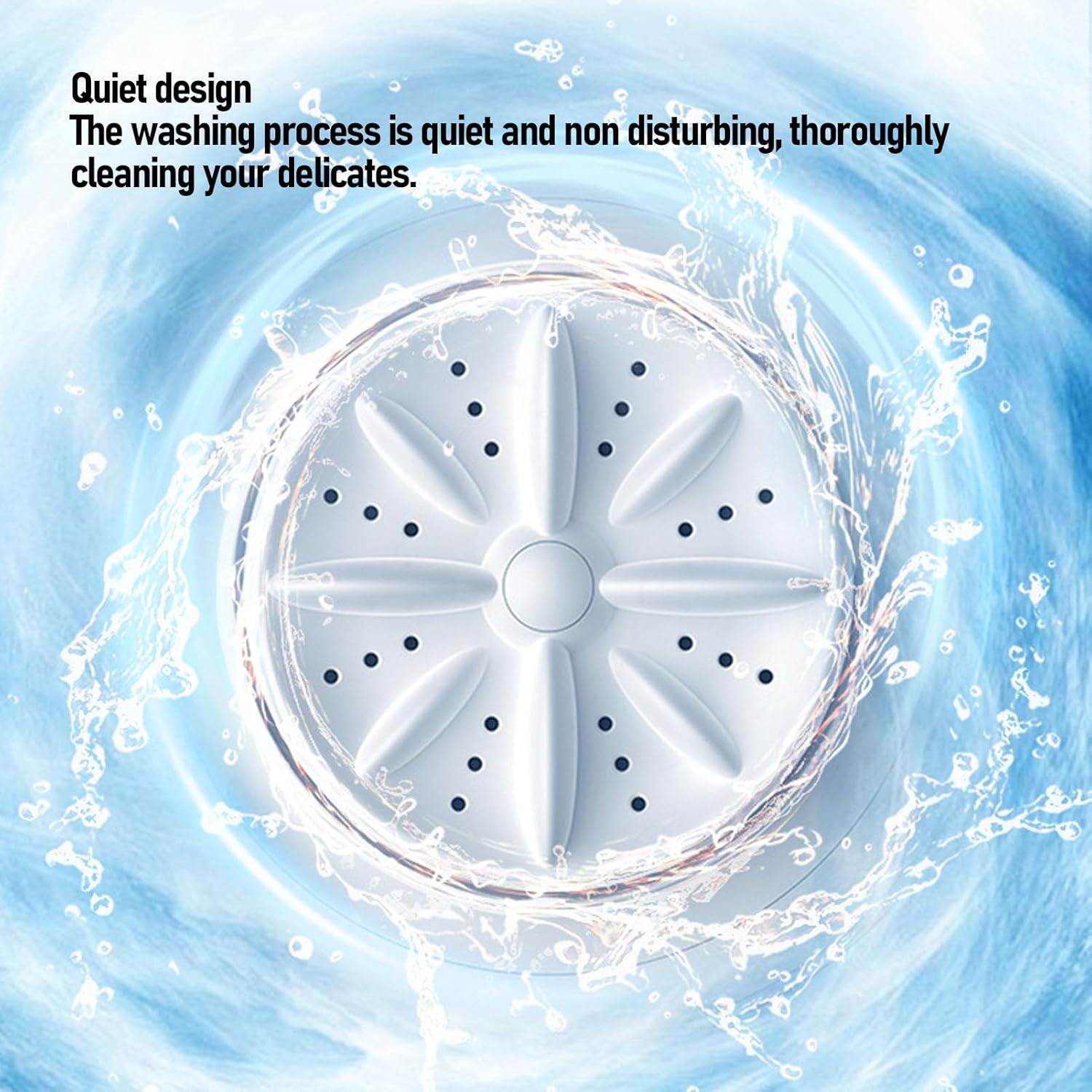 Portable Washing Machine, Mini Underwear Washer, 10W Quiet Rechargeable Mini Laundry Washer for Underwear Baby Clothes and Small Items