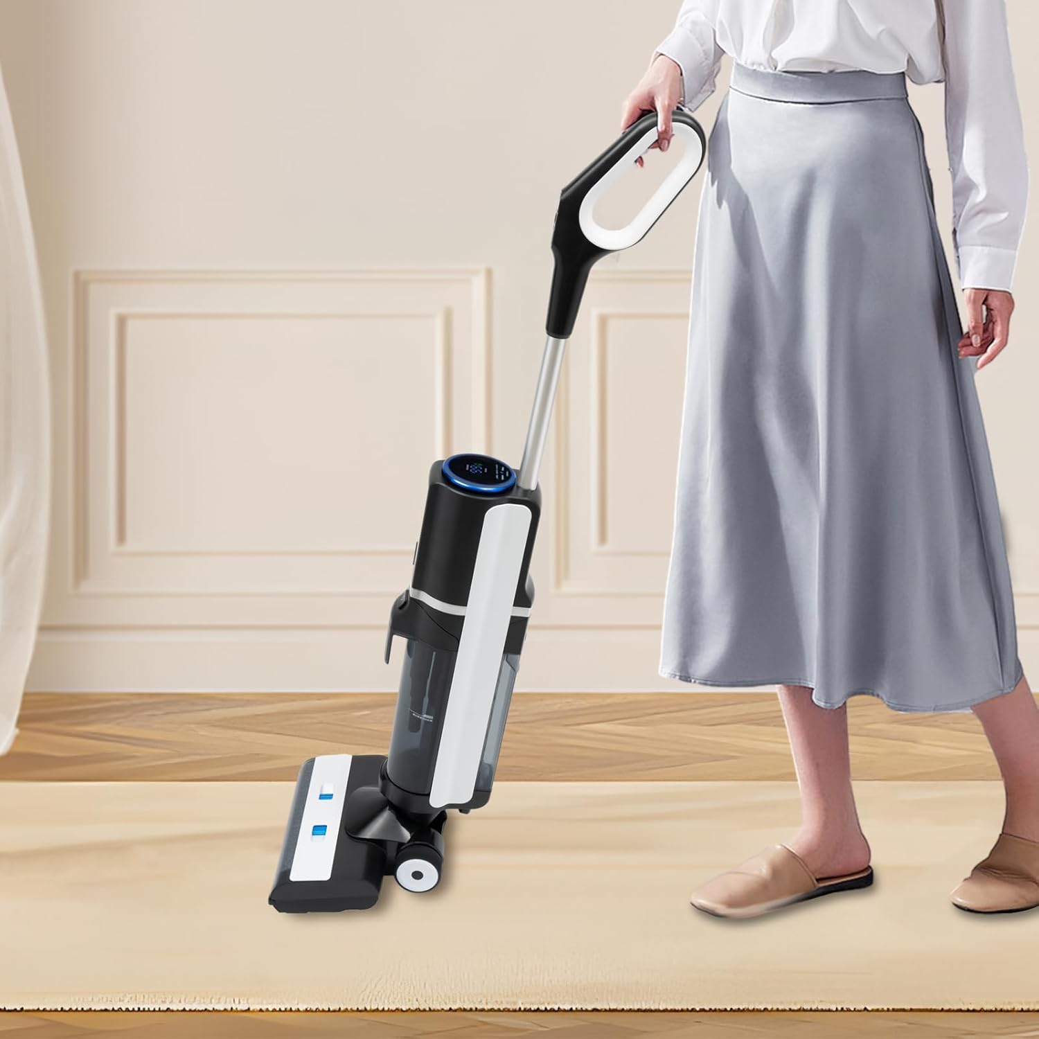 Vacuum Mop Cordless 3-in-1 Wet Dry Vacuum Mop, Multi-Surface and Hardwood Floor Cleaner, Vacuum Mop All in One for Hardwood, Tile, Area Rug & More