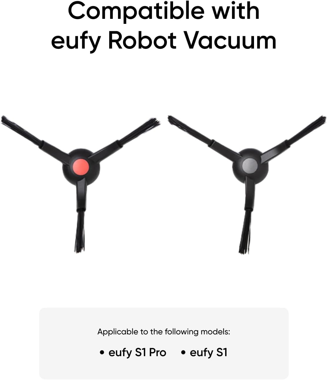 eufy Robot Vacuum E25 White & Accessory-Side Brush Omni S1 Pro/E25/E28 (Bundle)