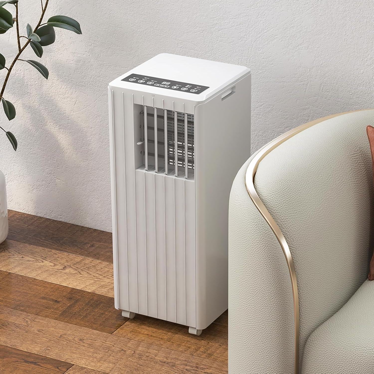 8000 BTU Portable Air Conditioner, 350 Sq.Ft Coverage, 3-In-1 Cooling, Fan, Dehumidifier, with Remote Control, 24H Timer, with Remote Control, Sleep Modes, for Bedroom, Office