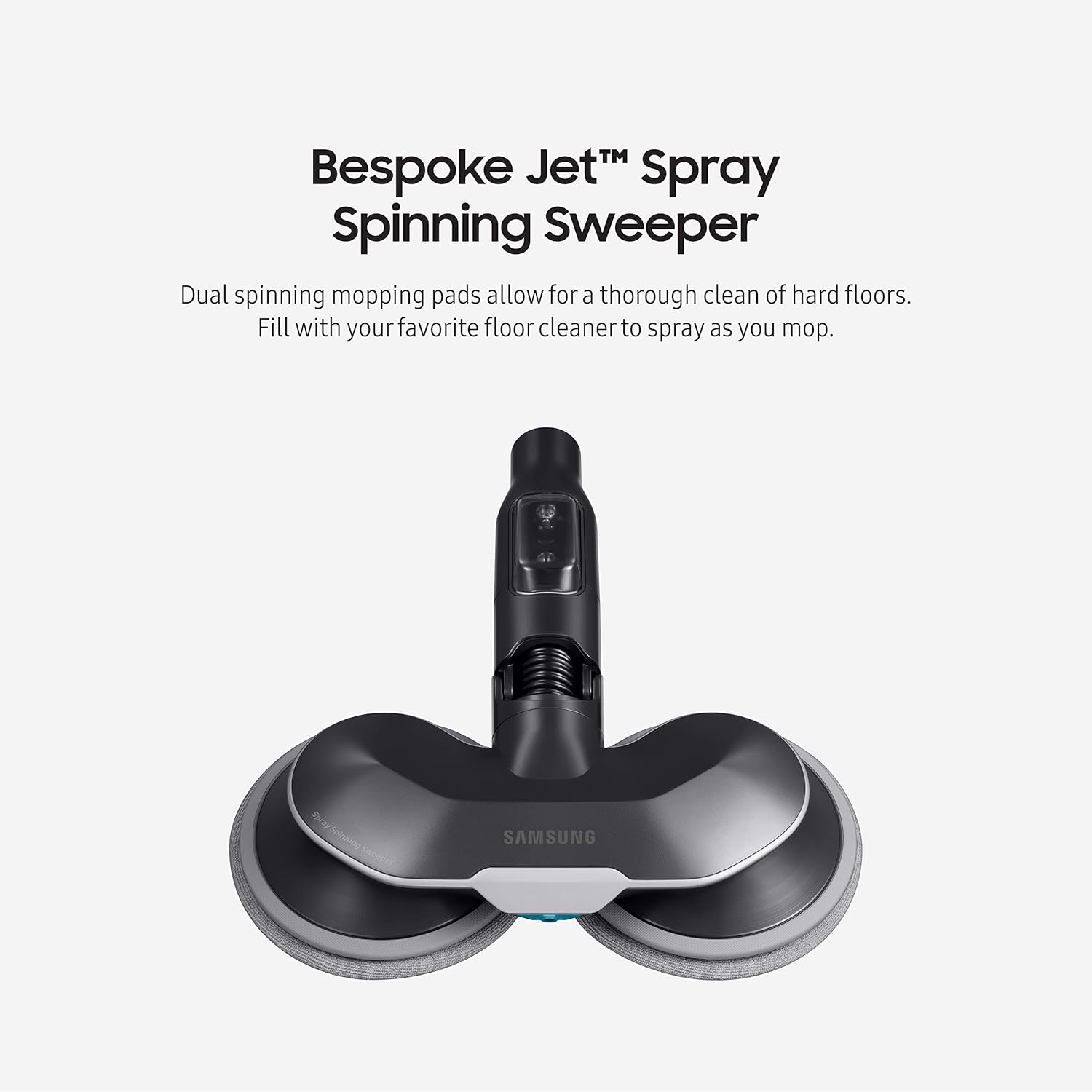Samsung Bespoke Jet Spray Spinning Sweeper Brush Tool Accessory Part for Cordless Stick Vacuum Cleaner, Dual Spin Mop Pads for Cleaning Hard Floors, VCA-WBA95/AA