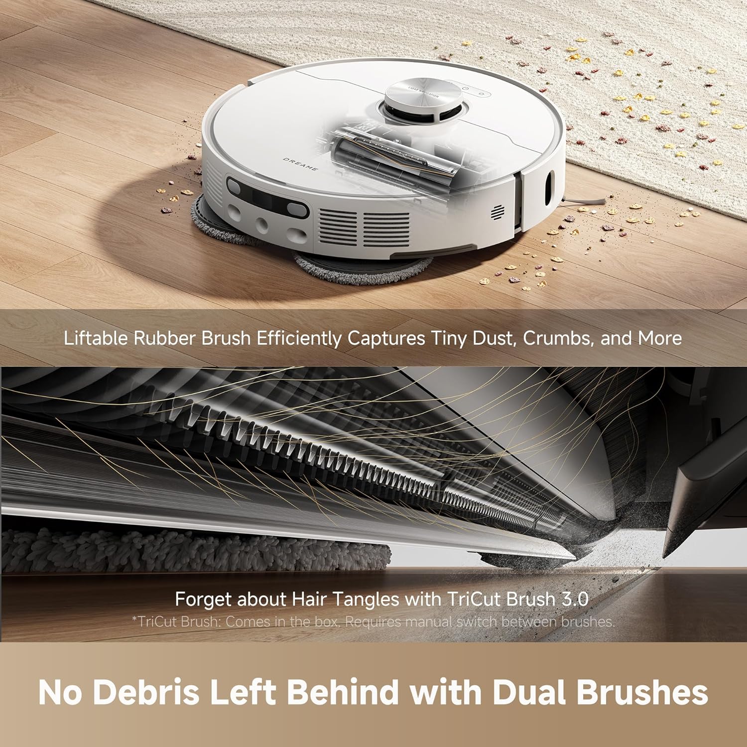 DREAME L40s Ultra AE Robot Vacuum Cleaner (White) and Filter(1PCS)