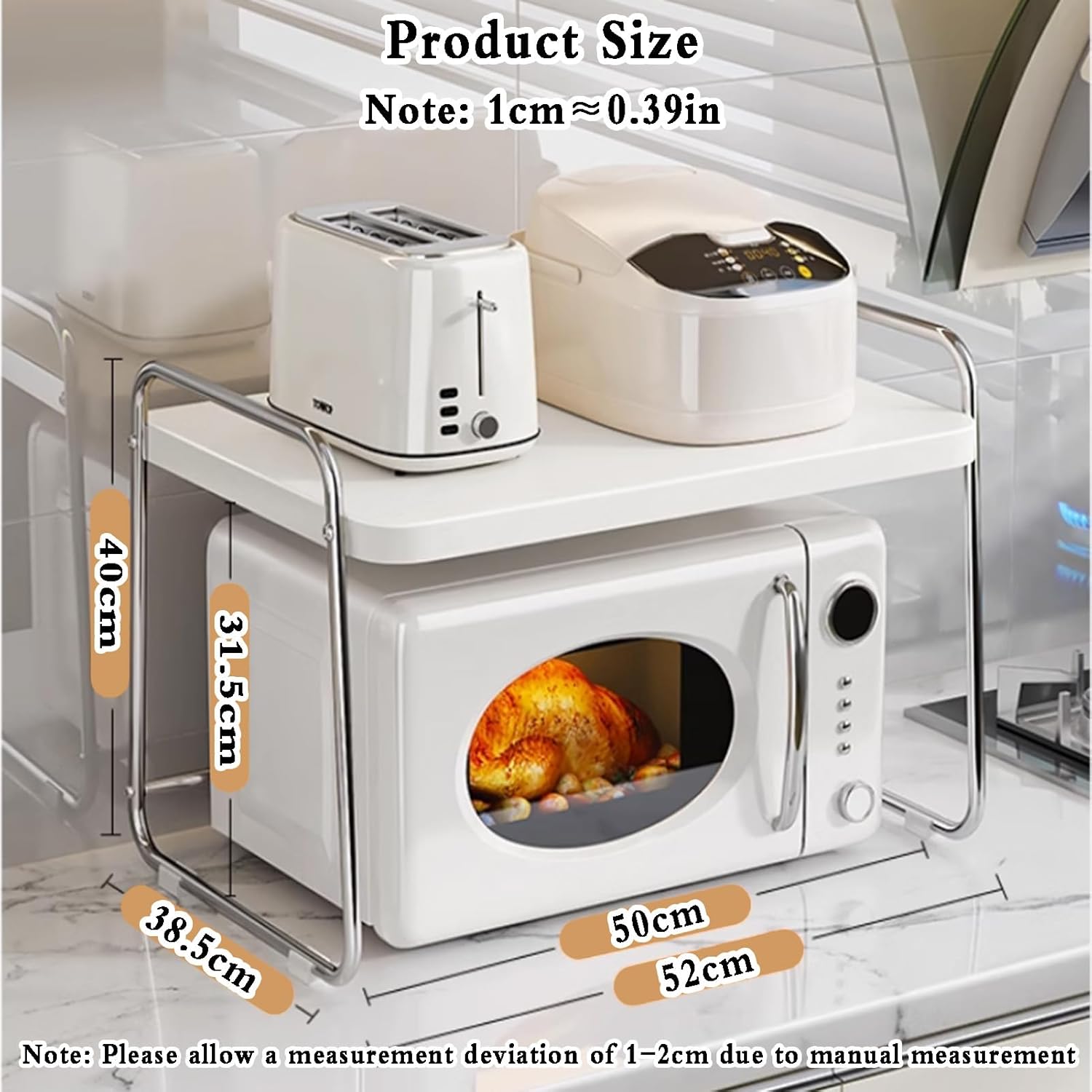 microwave stand, microwave stand,Kitchen Microwave Stand, Bakers Rack, Microwave Stand, Industrial Coffee Bar Station, Kitchen Bakers Rack for Spice, Microwave Stand countertop (Size : L)