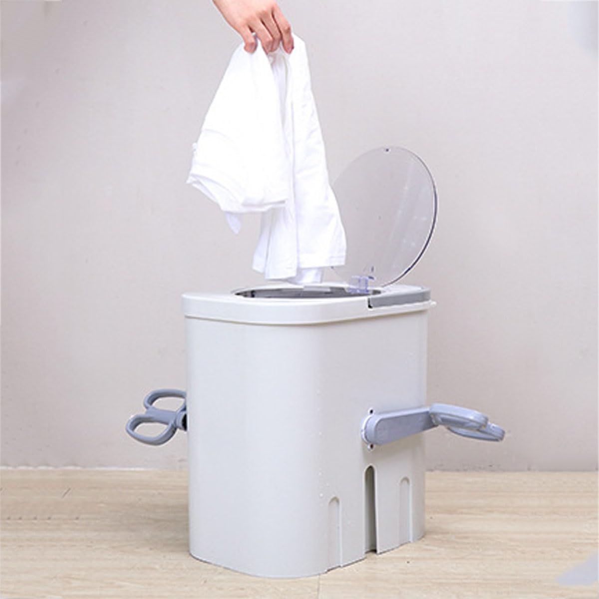 Manual Laundry Machine Small Washer Deep Cleaning 11x15x15in Non Electric Portable Washer For Home Travel College Room RV Apartment