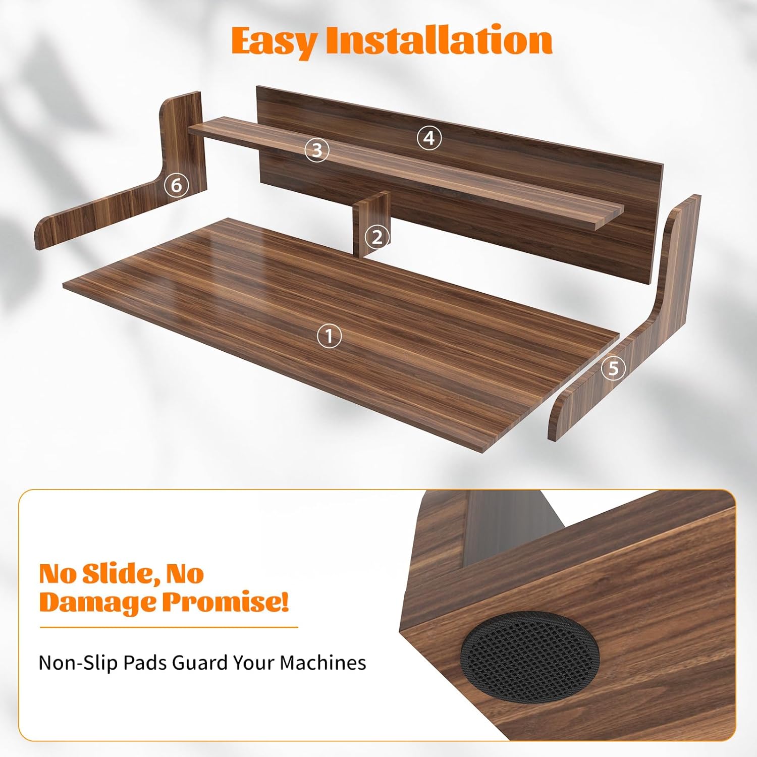 2-Tier Washer Dryer Countertop with Charge Station, 54