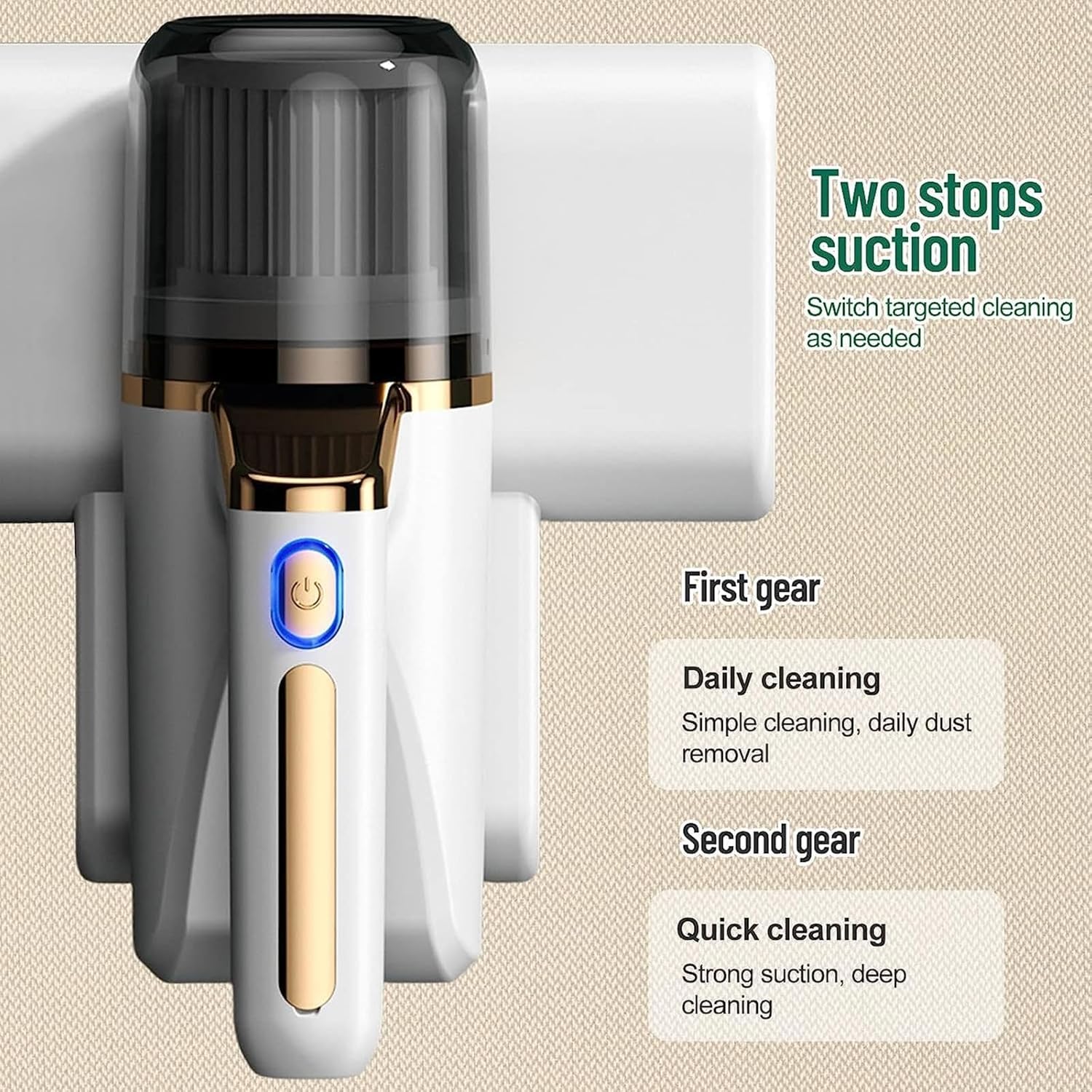 Bed Vacuum Cordless, 3-in-1 Wireless Bed Vacuum and Sterilizer 14kpa Super Suction Bed Vacuum for Bed, Mattresses, Pillows, Sofa, Carpets,Green