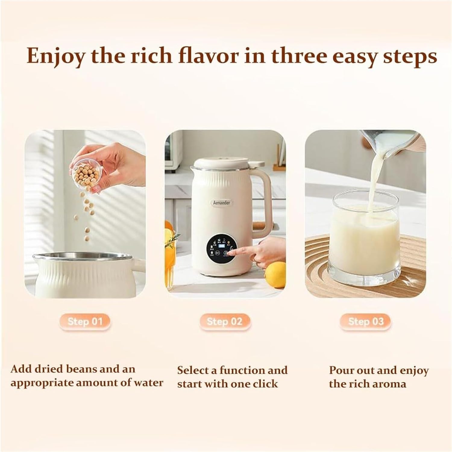 8 in 1 Nut Milk Maker Machine, 40oz/1.2L Soy Milk Maker with Self Clean/12H Delay/6H Keep Warm, One Touch Alomnd Milk Maker for Homemade Oat, Soup, Juice, Plant Based and Non Dairy Beverages(Purple)