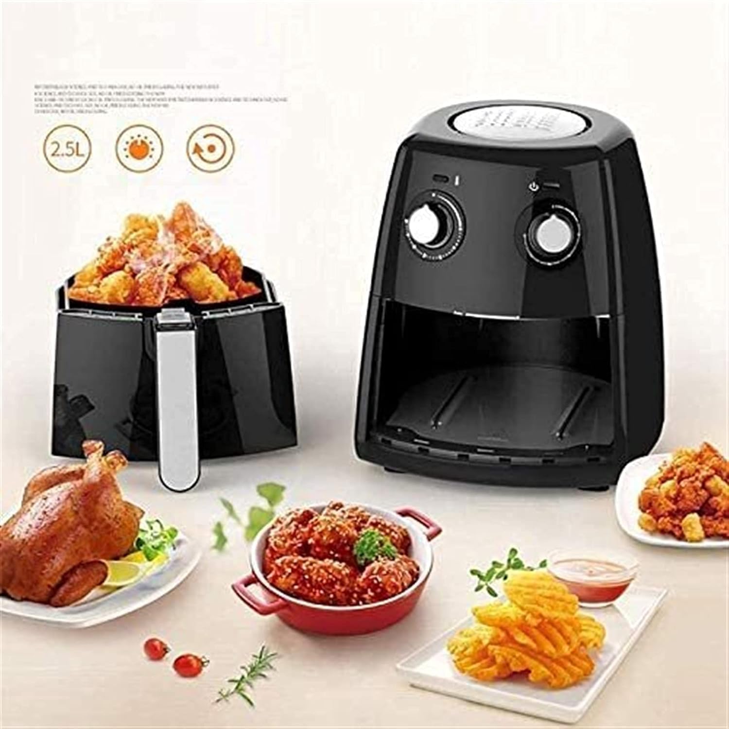 oven mini oven air fryer oven Small Air Fryer, Air Fryer for Home Use 1230W Hot Air Fryer with Timer Temperature Control Dishwasher Safe Userfriendly Design Air Fryer Every Family Small Air Fryer Ov