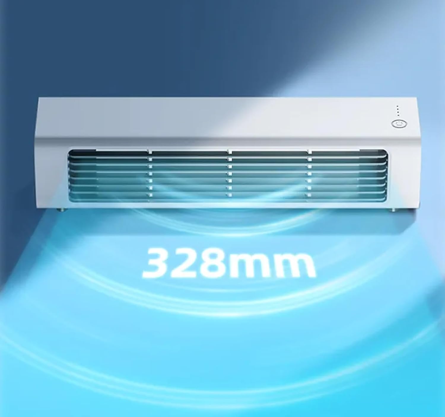 Portable Wireless Air Conditioner Fan, No Drilling Wall Mounted Cooling Fan, 3 Speed Air Cooler for Bedroom, Office, Home, Car with Instant 10s Cooling(White,White)