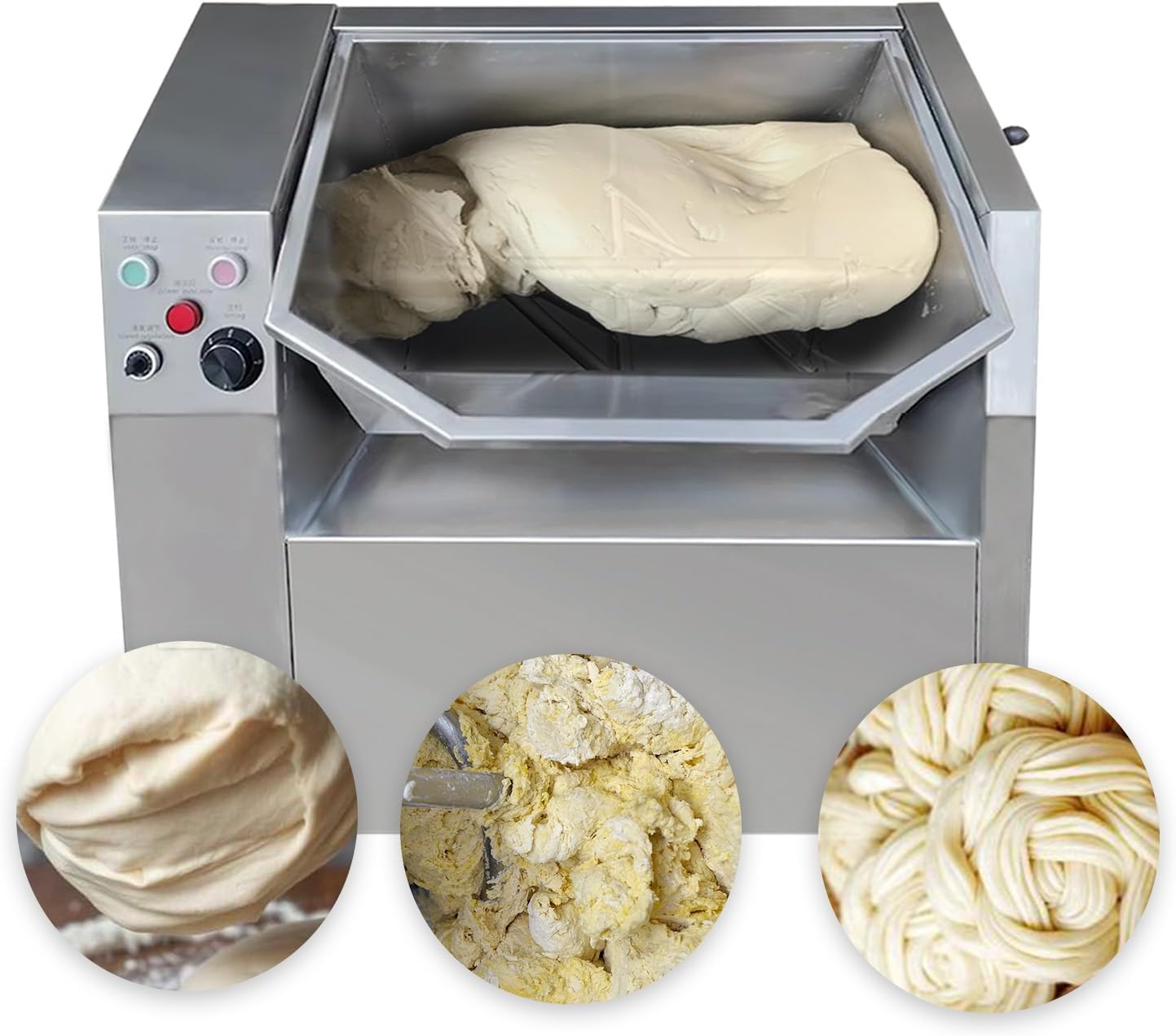 Commercial Dough Kneading Machine,Meat Mixer Blender With 50L Tank,Dough Mixer Adjustable Speed,2 Stirring Rods,1 for Dough Mixer,1 for Meat Mixer,Capacity:55Lb/H