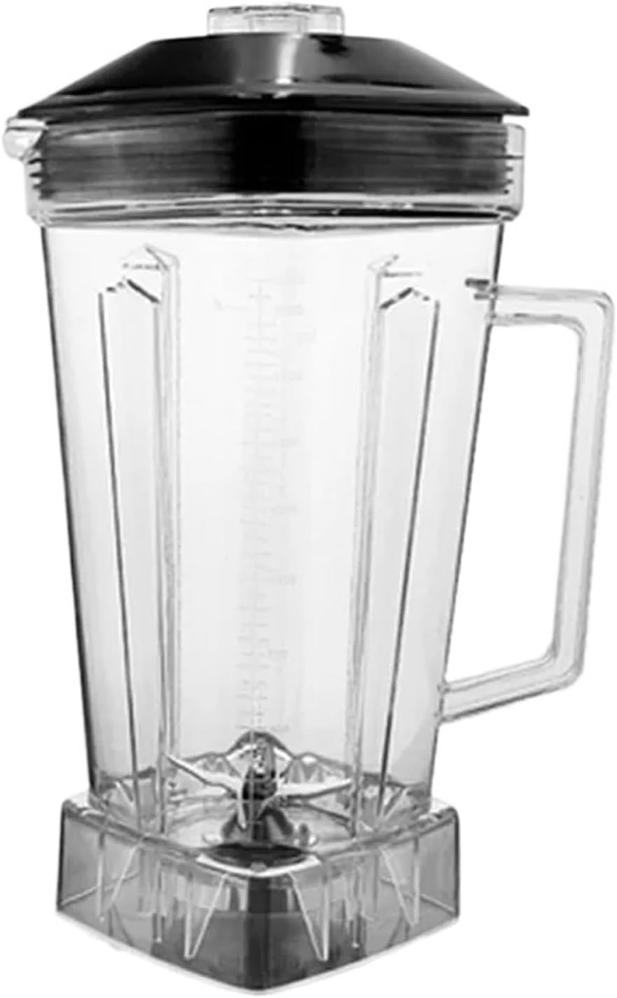 2L Square Container Jar Jug Pitcher Cup Bottom With Serrated Smoothies Blades Lid BPA FREE For Commercial Blender Spare Parts
