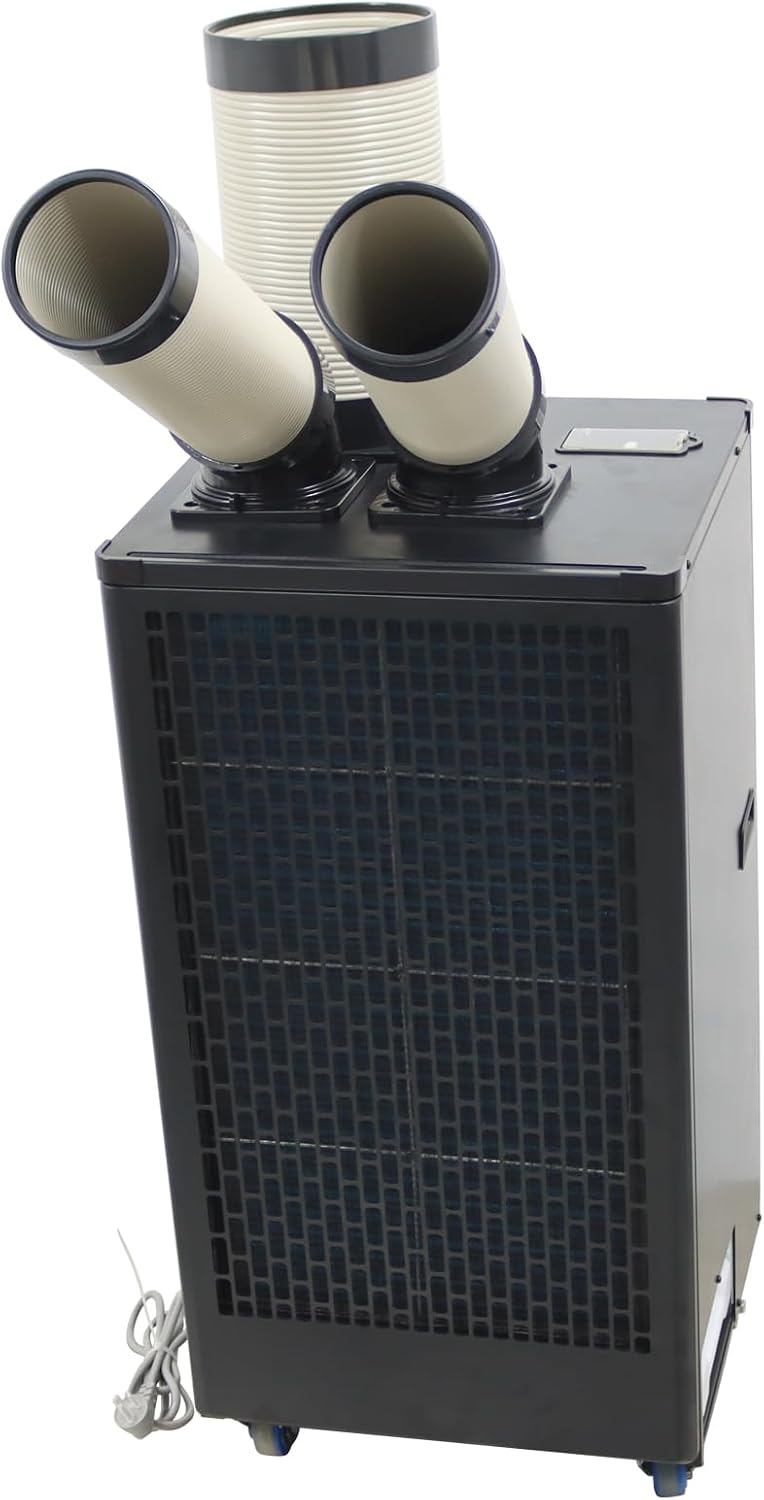 110V Industrial Air Conditioner Portable Commercial Spot Cooler Dual Hose Indoor Outdoor 12000 Btu/h Mobile Air Conditioner 1.1kw