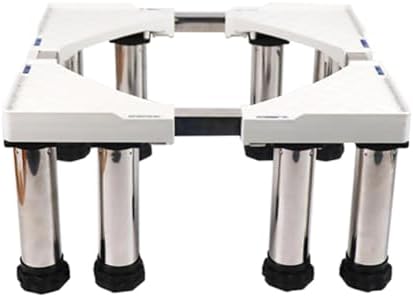 Laundry Pedestal 28 Wide Universal 12 Strong Feet Refrigerator Stand Washer and Dryer Pedestal Mobile Roller Cart with Wheels for Appliance with Adjustable Height,White8Foot-25cm