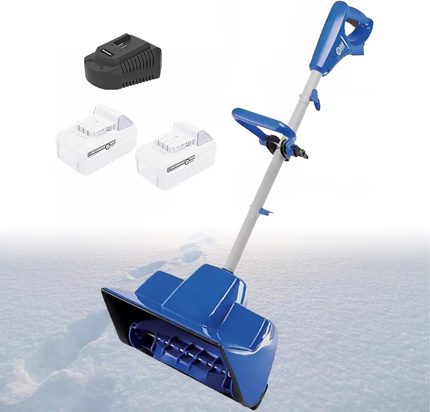 Cordless Electric Snow Blower, 24V/4.0Ah Handheld Electric Snow Shovel, Rechargeable Snow Thrower 8m Throwing Distance for Patio, Playground