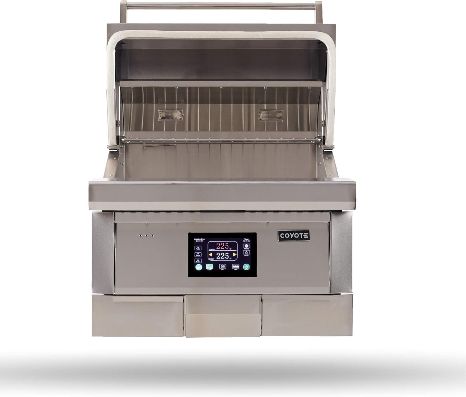 Coyote 28 Inch Built In Pellet Grill, Stainless Steel, Intuitive Digital Touch Control - C1P28