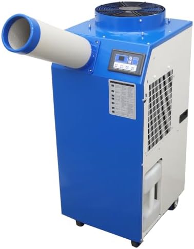 Industrial Portable Air Conditioner with Wheels 14L Large Tank Commercial Spot Cooler Adjustable Air Outlet Ideal for Hospitals Workshops Outdoor Events 110V 1.4KW
