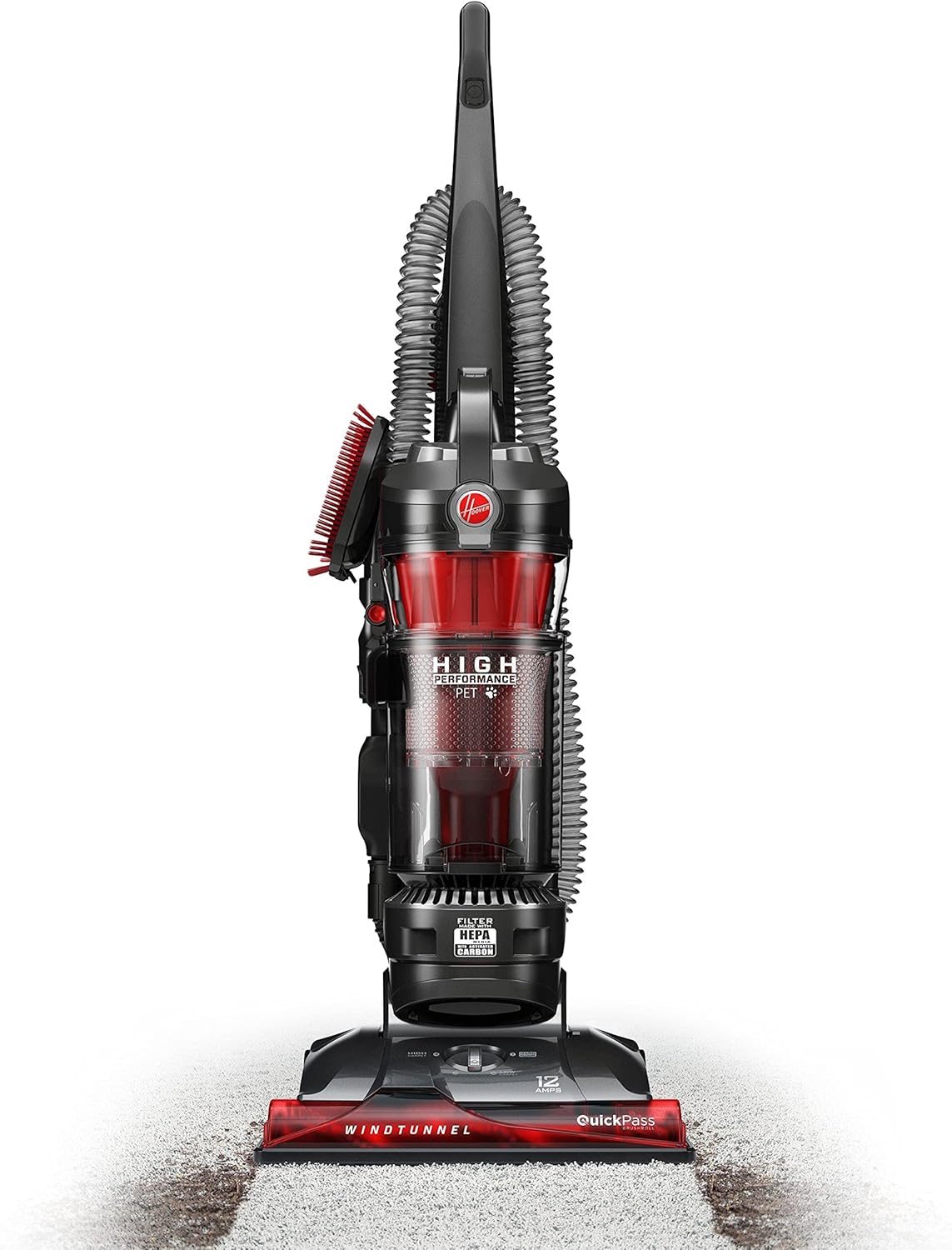 Hoover WindTunnel 3 Max Performance Pet Bagless Vacuum Cleaner, Corded Upright Vac, HEPA Media Filtration, Quick Pass Brushroll, Corded Vacuum Cleaners for Home Use
