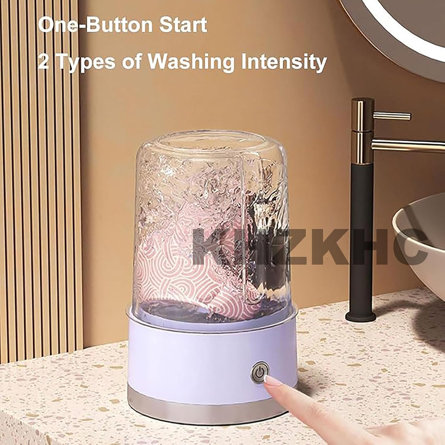 Underwear Washer, Mini Laundry Cup, Small Washer for Apartments, 1l Underwear Washing Machine, 3 Modes for Socks, Panties, for Bra, Underwear