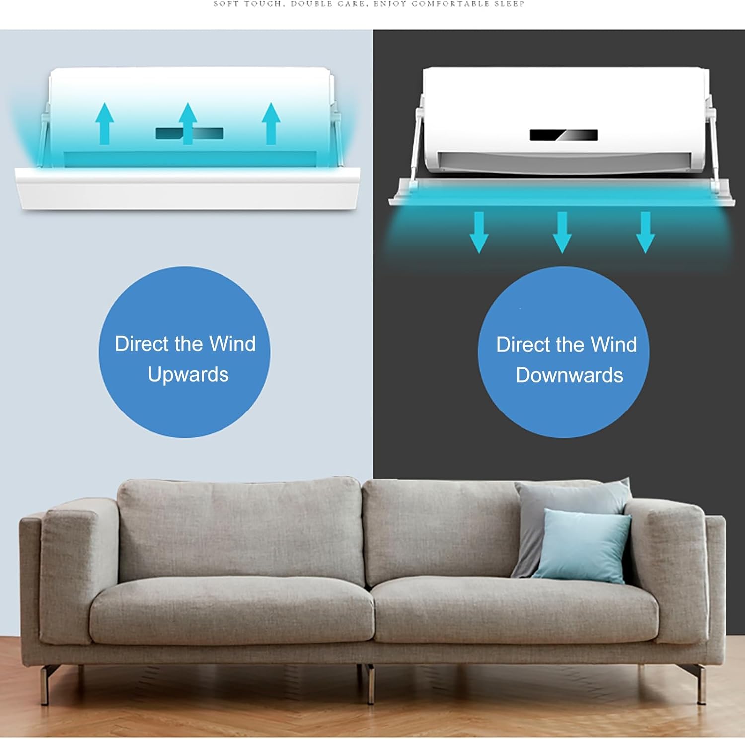 Wall-Mounted Air Conditioner Deflector, Bedroom Anti-Direct Blow Air Deflector, Living Room AC Accessories Hot and Cold Air Deflector