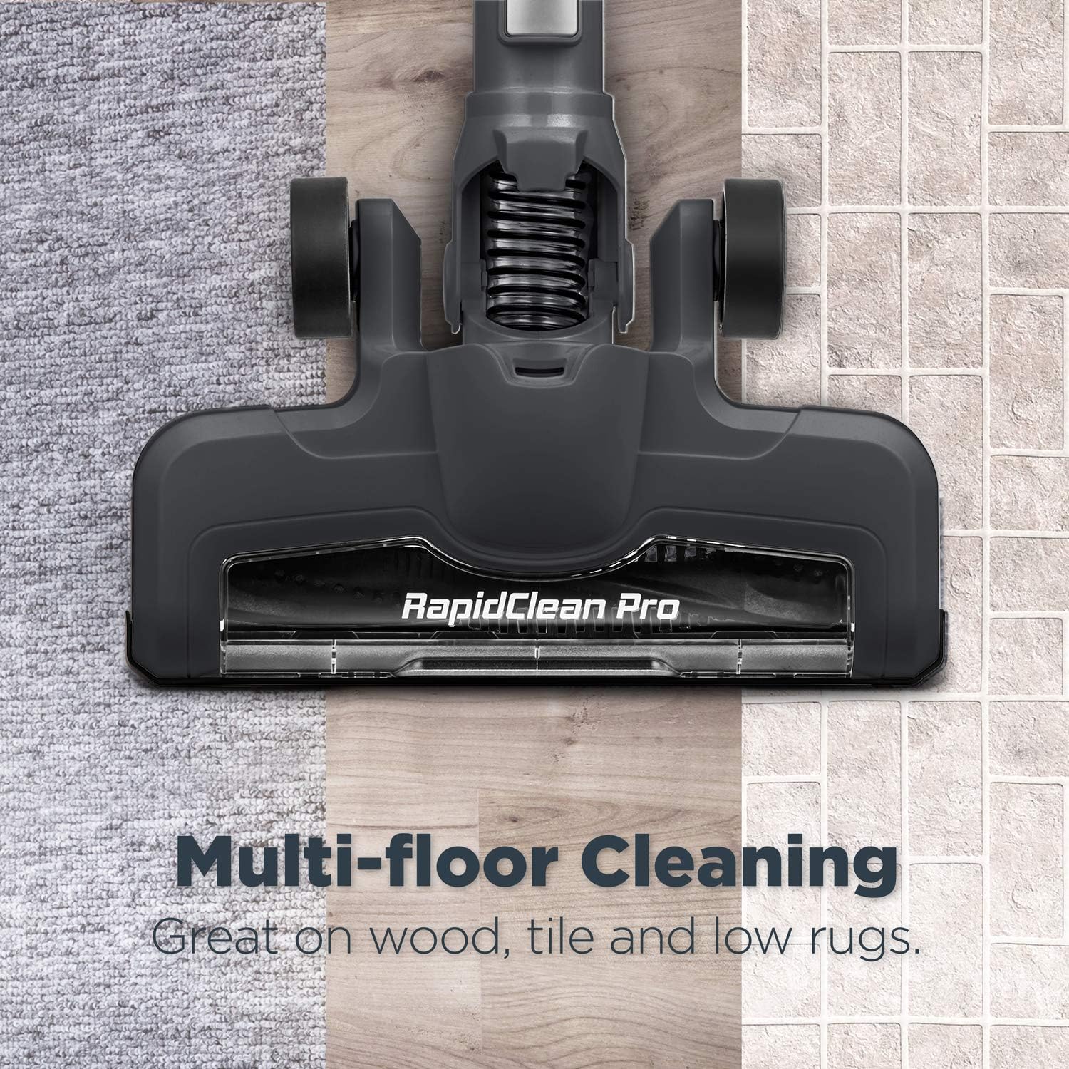 Eureka Lightweight Cordless Stick Vacuum Cleaner Convenient for Hard Floors, Rechargeable Handheld Vacuum Cleaner Portable with Powerful Motor Efficient Suction, RapidClean Pro NEC186, Rose Red