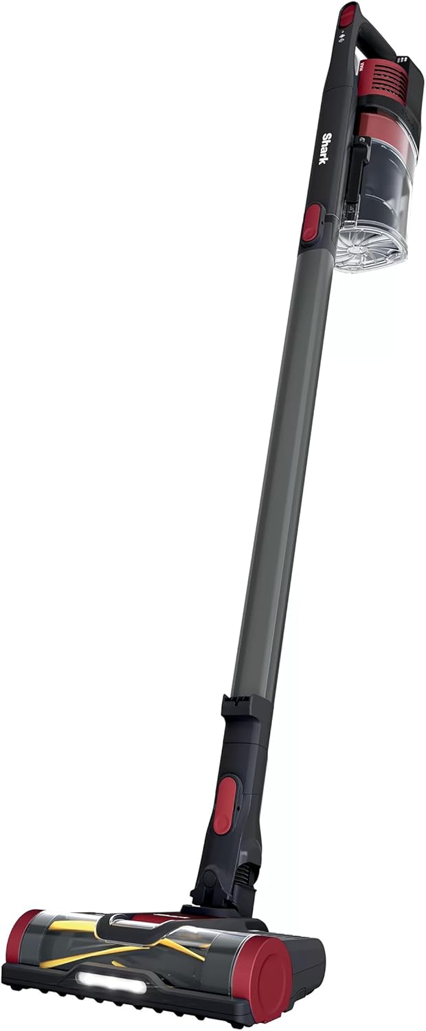 Shark WZ250RD Pet Pro Cordless Stick Vacuum with PowerFins Brushroll, XL Capacity, Self-Cleaning BrushRoll, LED Headlights, 40min Runtime, Perfect for Pets, Red (Renewed)