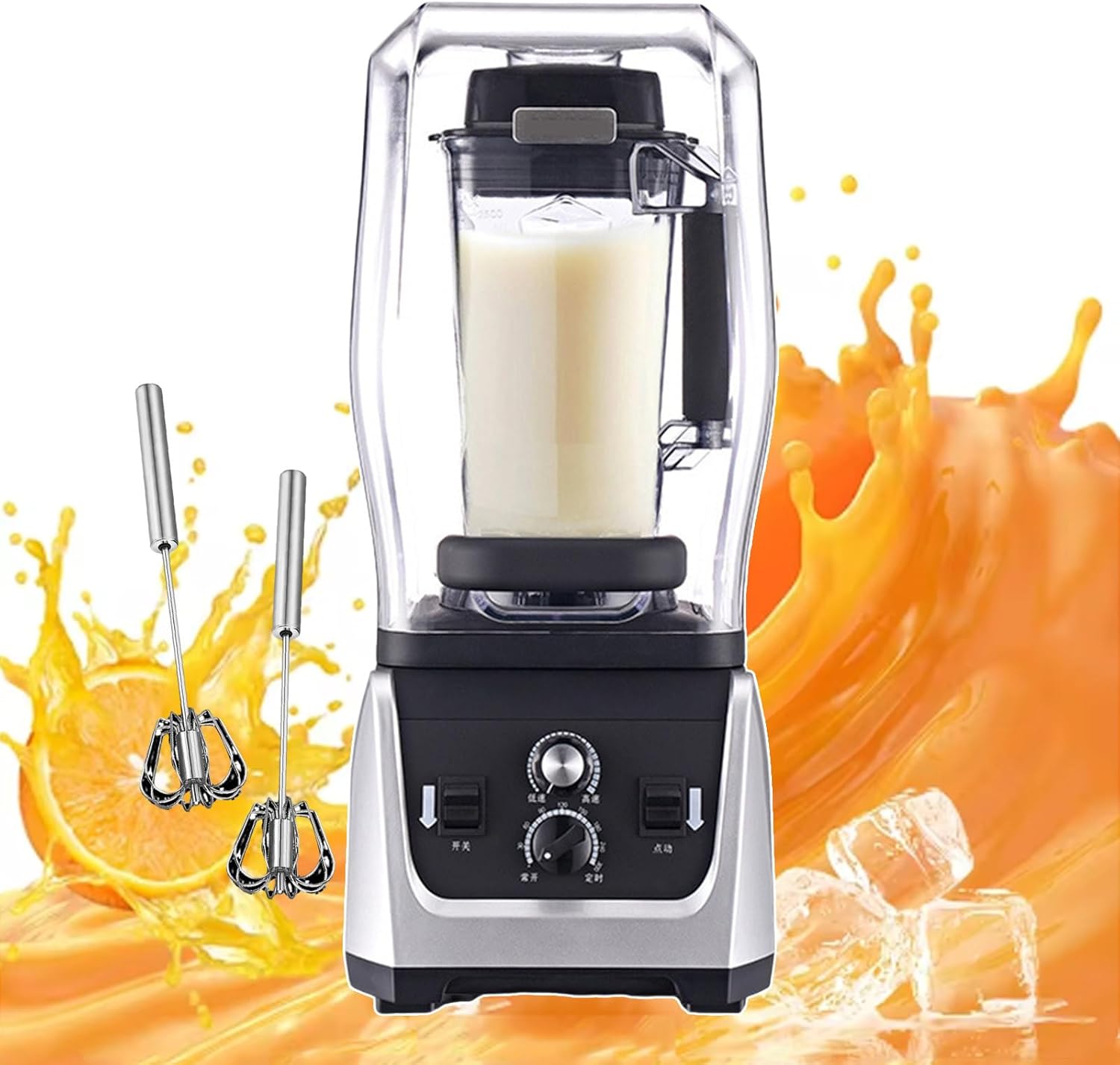 Standing Mixer Kitchen Sink Blender,Professional Blender For Kitchen 1680w High Power Home And Commercial Blender With Speed Control,Juicer,Blender And Cooking Machine,2.5L