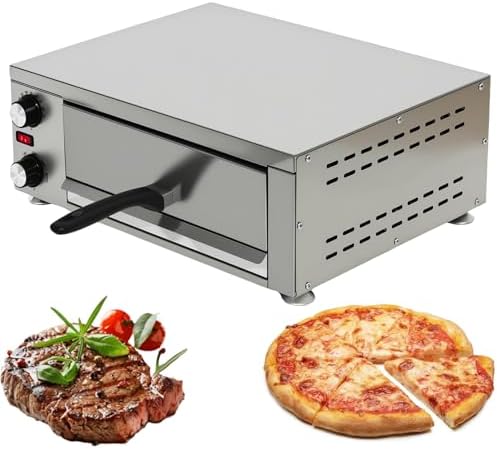 Electric Pizza Oven, Grilled steak, baked with Timer Stainless Steel Pizza Baker, Indoor, Countertop, Commercial pizza maker, for Home Pizza Cooker, 50-340℃