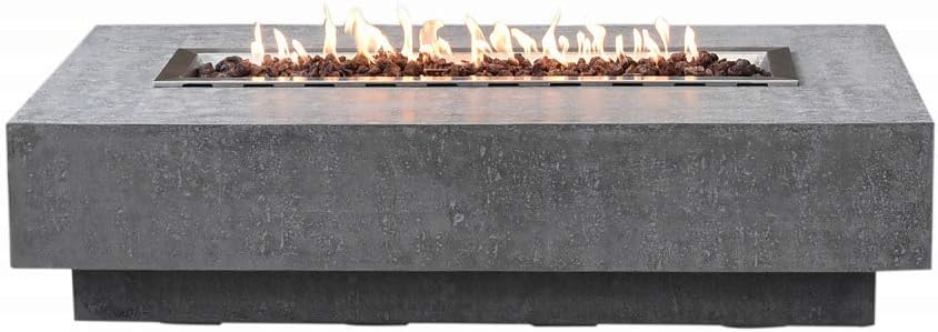 Fire Table Outdoor Fire Pit Hampton Fire Table with Elementi Brand-Propane