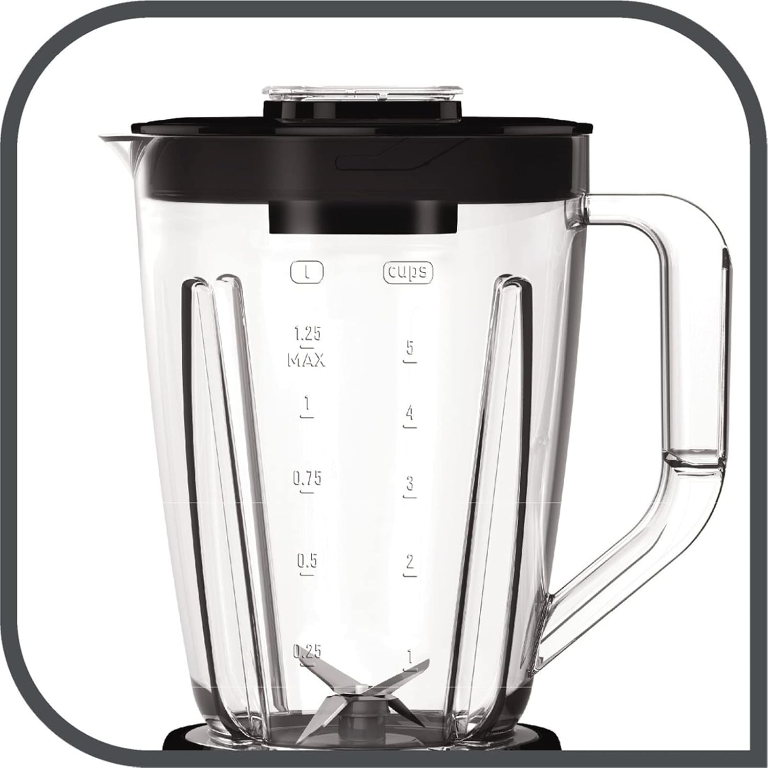Blender with Plastic Jug, 600 W, 1.5 liters, Black