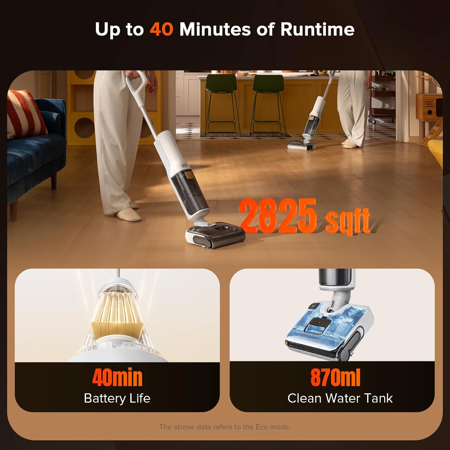 roborock F25 GT Set Wet Dry Vacuum Mop, Wet Dry Vacuum Cleaner Cordless, 20000Pa Floor Cleaner Machine for Tile Hard Floor, 194°F Self Cleaning Mop Combo with 180° Lie-Flat, 2 Extra Roller Brush