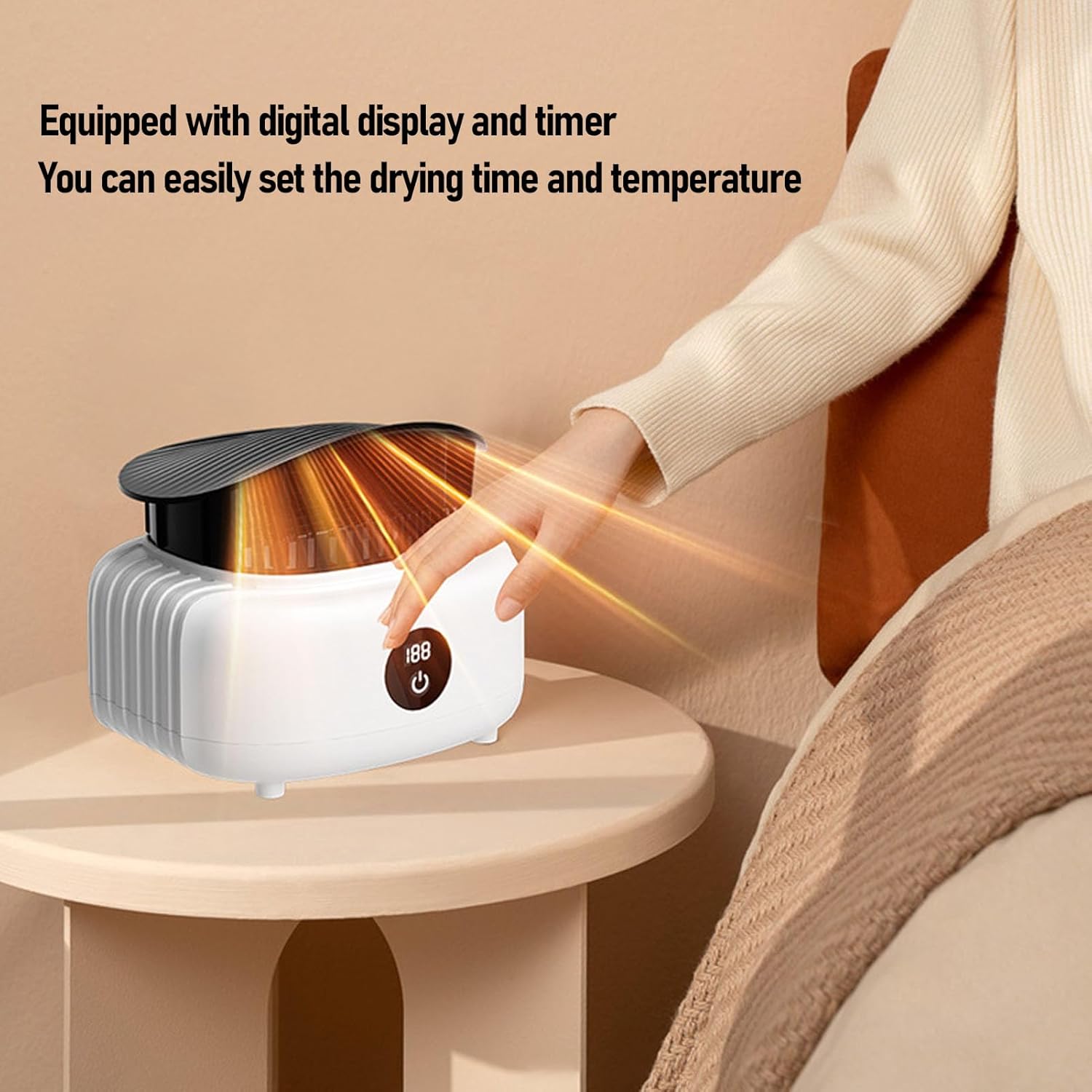 Portable Mini Clothes Dryer with Drying Bag, Electric Drying Machine Fast Drying with Timer Digital Display for Underwear Socks, Foldable Laundry Dryer, for Travel Hotel