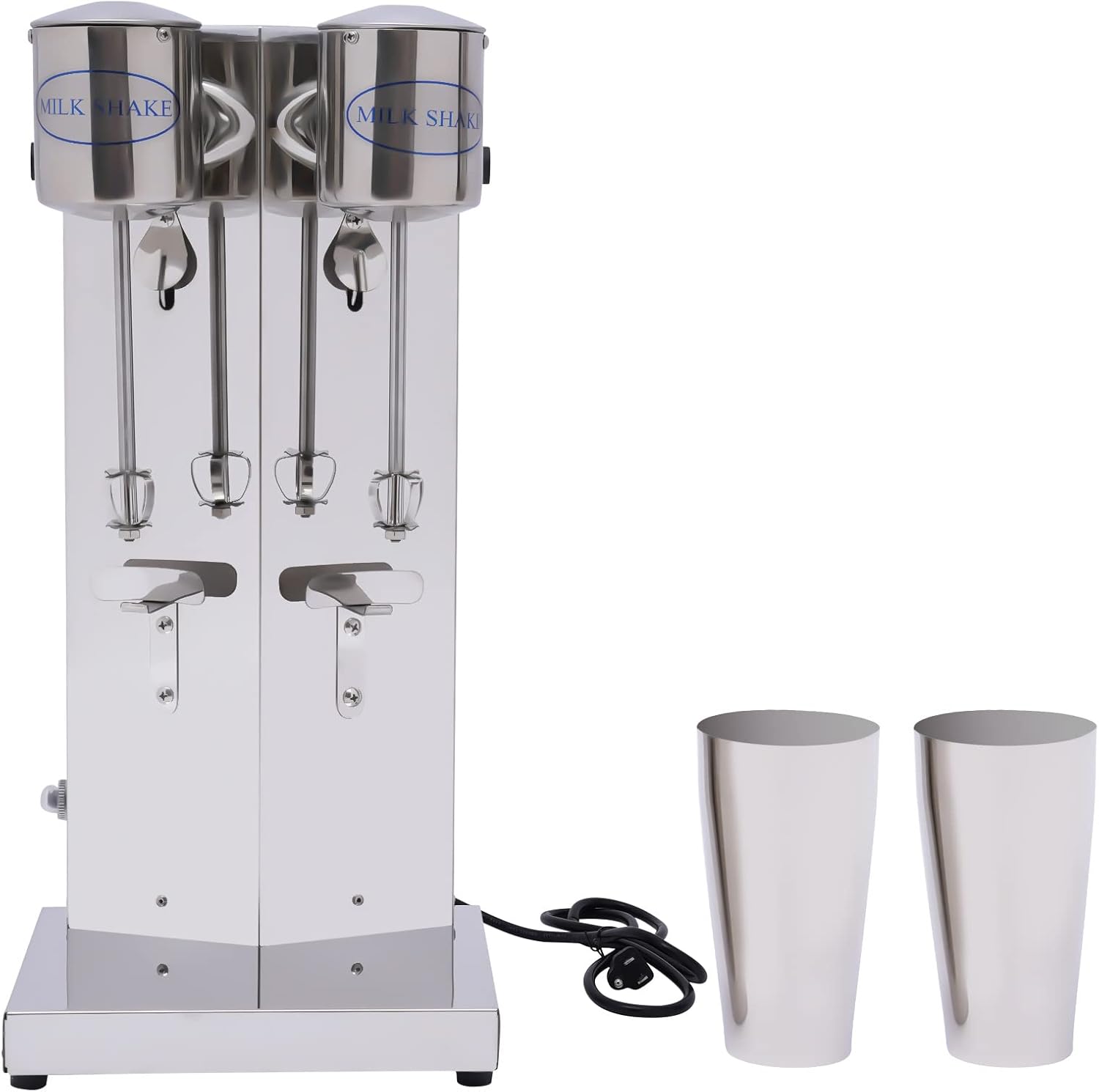 Milk Shaker Machine, Commercial Stainless Steel Milk Shaking Machine, Double Head Drink Mixer, Electric Milkshake Blender, 110V 180W