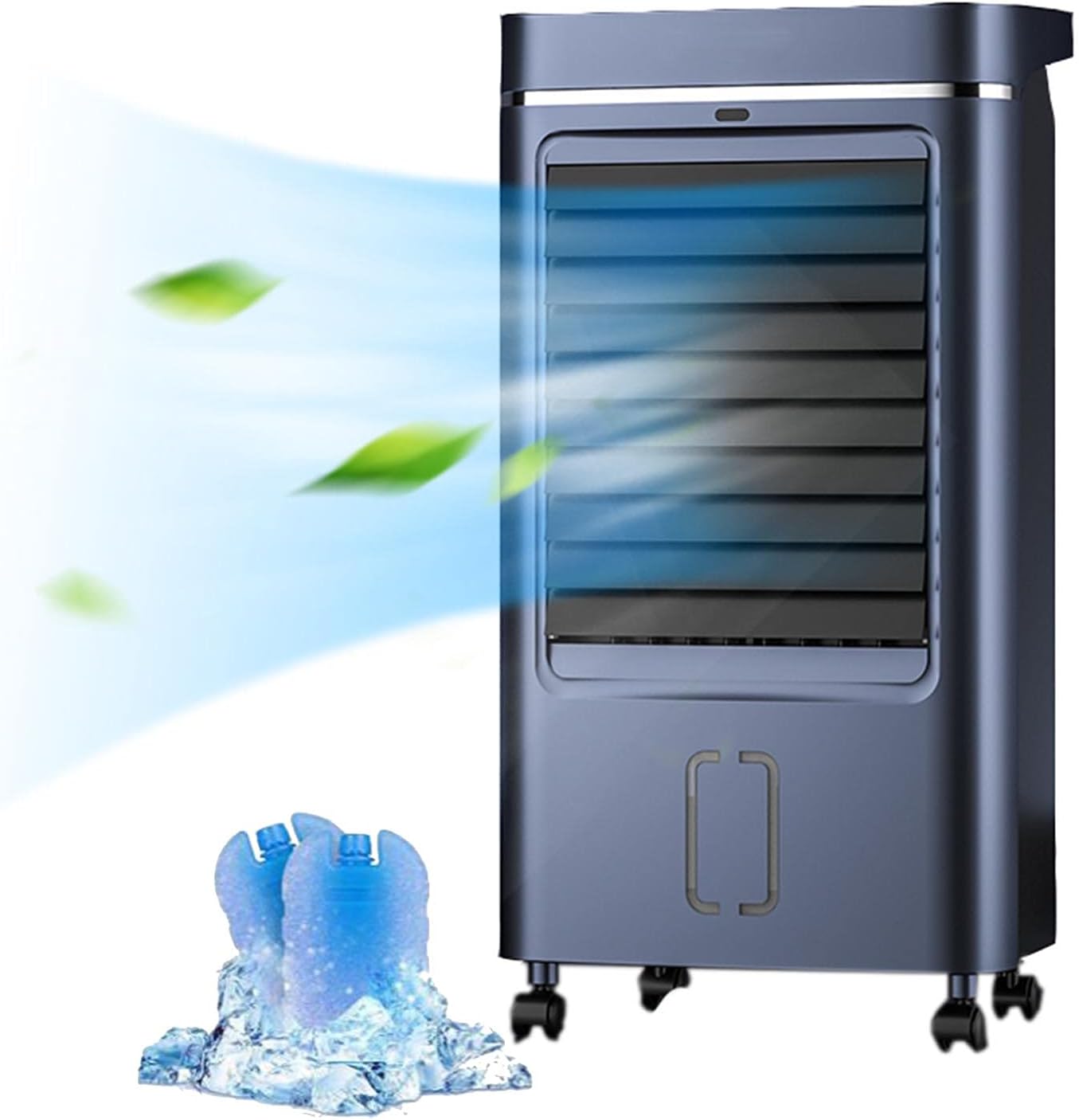 Portable Mobile Air Conditioner Air Cooler Fan for Home with Remote Control & LCD Display - Timer Function,3 Speeds,3 Wind Settings & Oscillation-Blue A