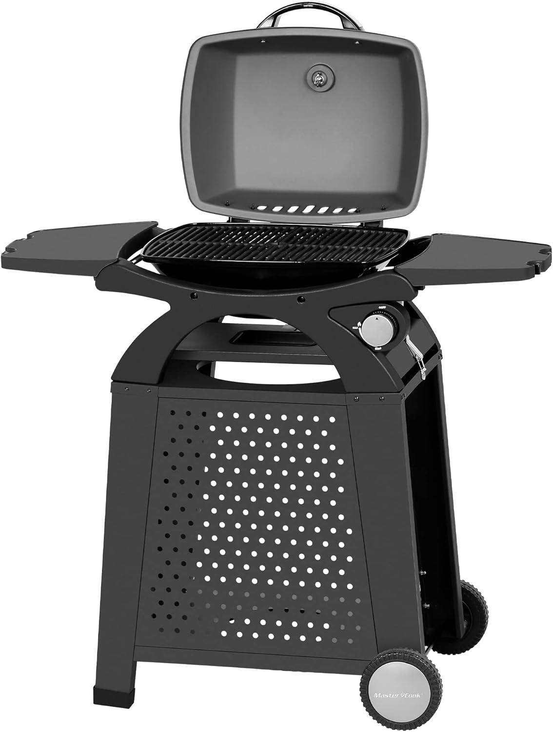 MASTER COOK Gas Grill with Side Tables - Portable Propane Gas Grill for Patio, Beach, Picnic, Outdoor Camping