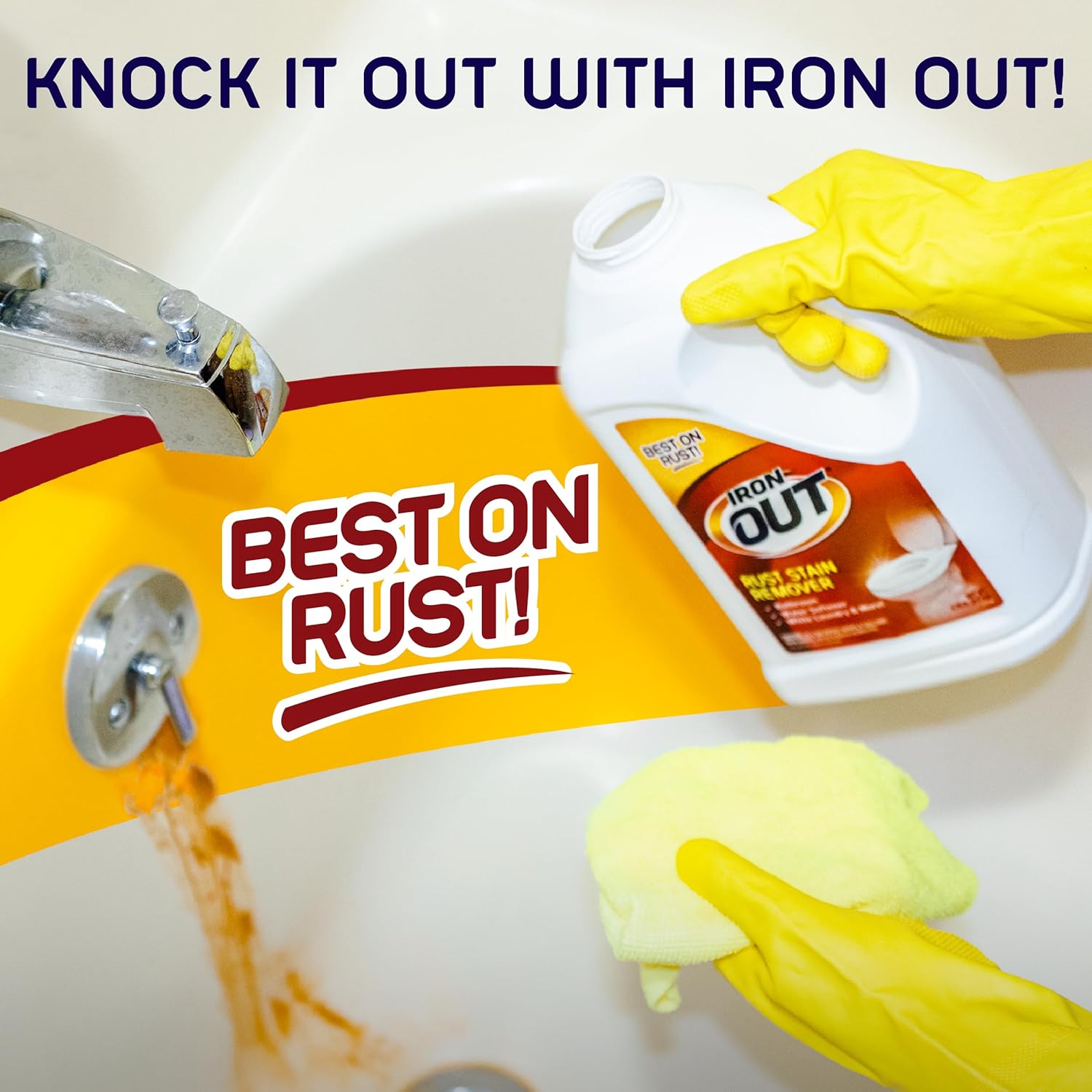 Iron OUT Powder Rust Stain Remover, Remove and Prevent Rust Stains in Bathrooms, Kitchens, Appliances, Laundry, and Outdoors, 4 Pound 12 Ounce, Pack of 6
