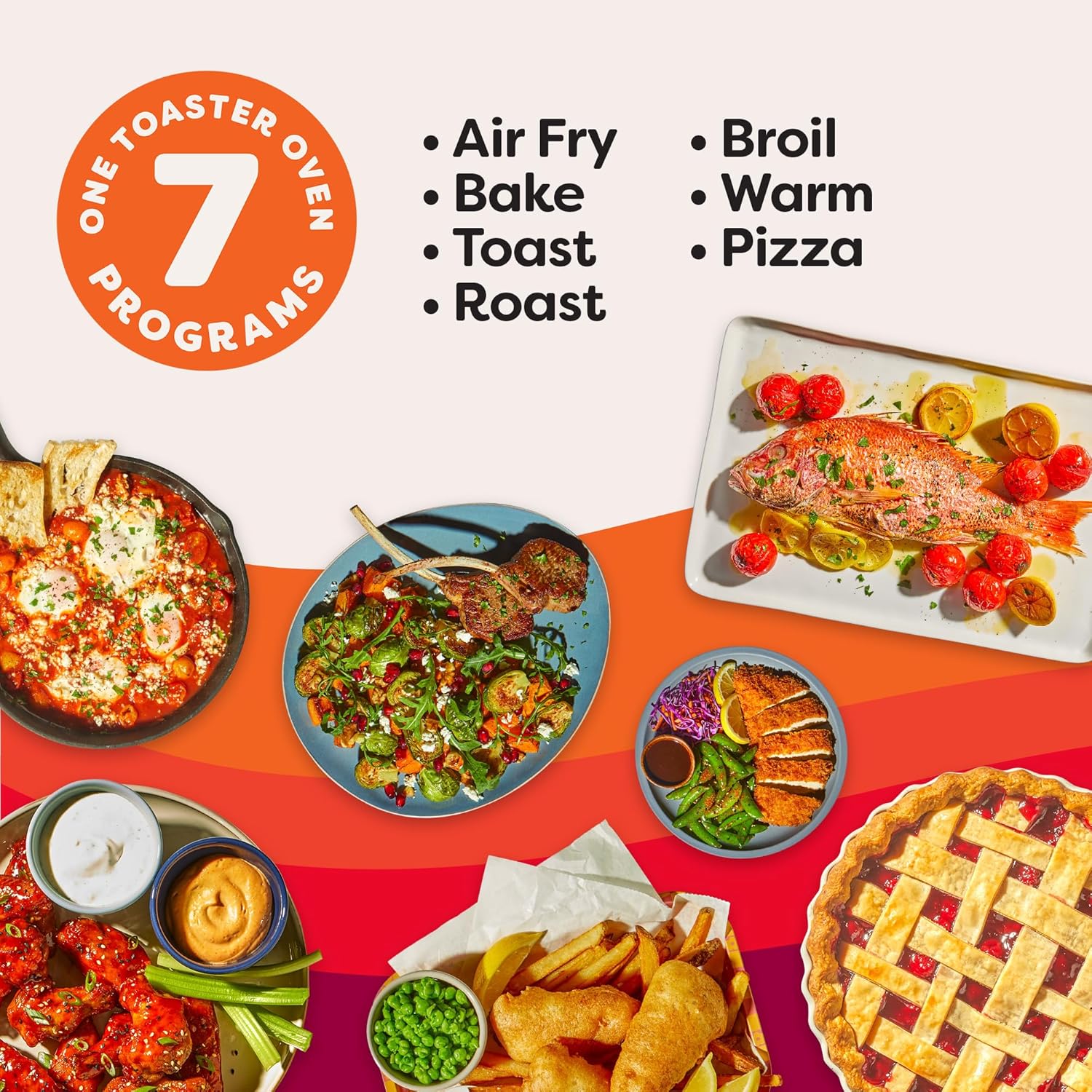 Instant Pot No Preheat Required* 4-Slice Air Fryer Toaster Oven with InstantHeat Technology, 7-in-1, Air Fry, Bake, Toast, Roast, Broil, Warm, and Make Pizza