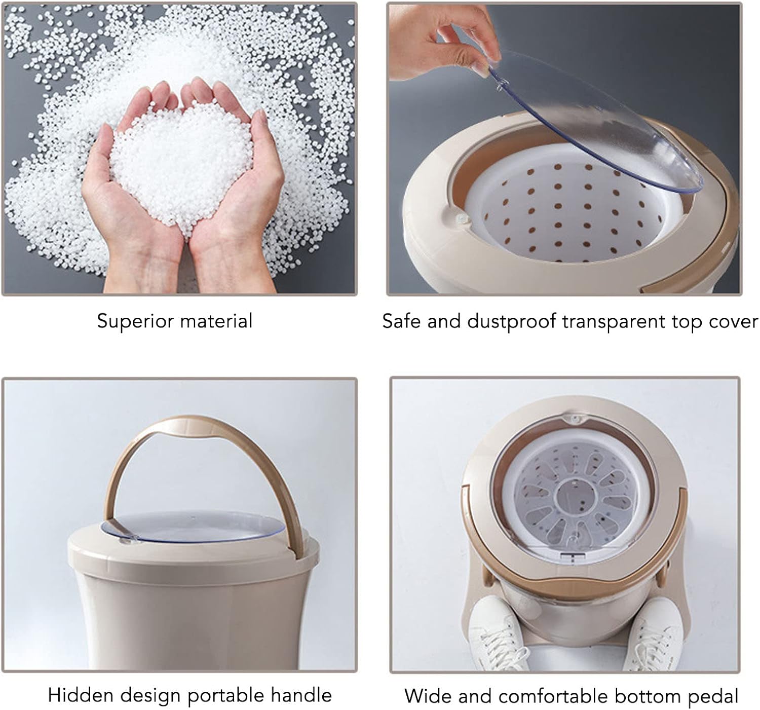 TOPINCN Mini Washing Machine, Portable Dehydrator Mini Small Portable Washer Washing Machin for Apartment, Dorm, Camping, Travel Laundry (Apricot)