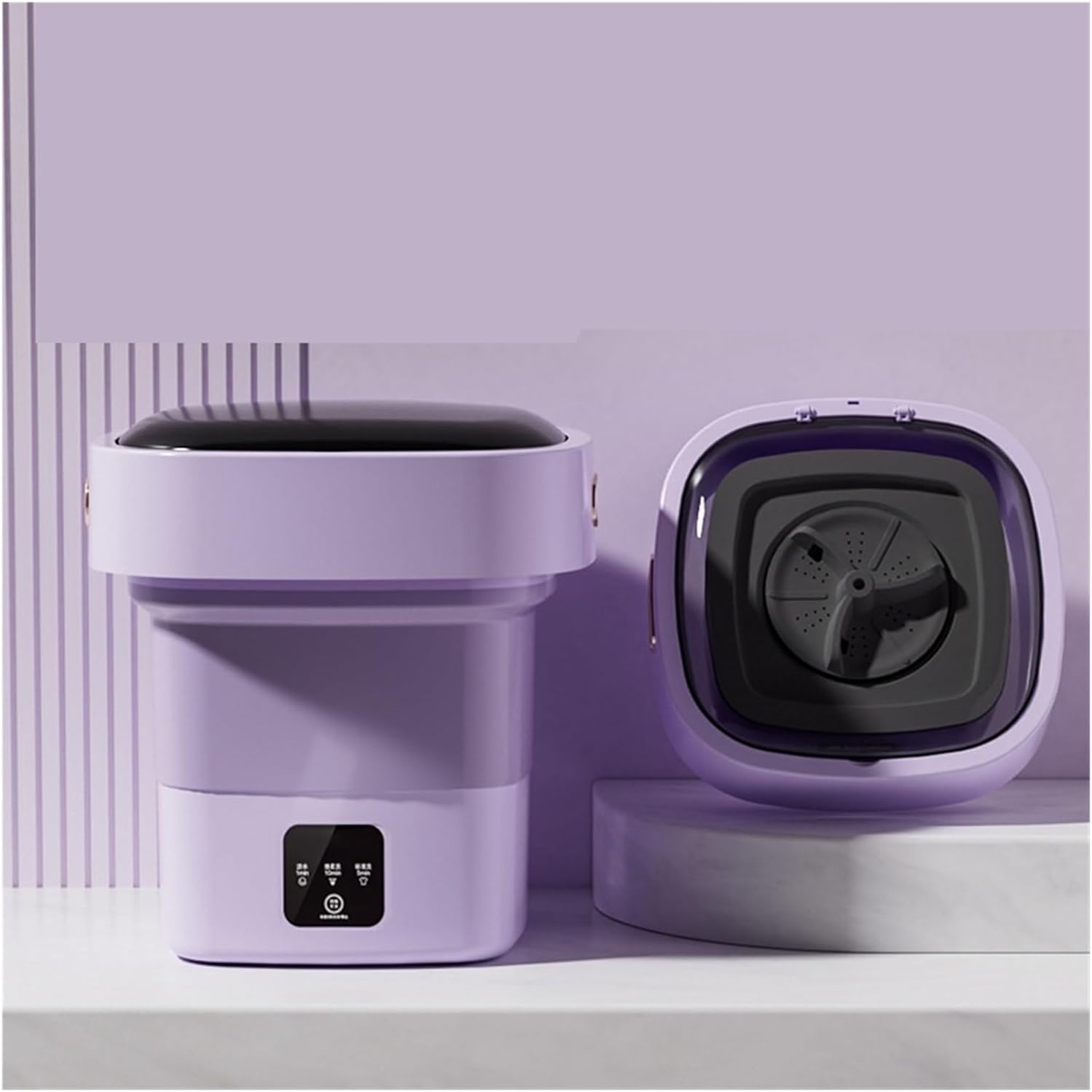 Compact Laundry. Portable Washing Machine,Folding Washing Machine, Deep Cleaning Underwear, Small Clothes .Portable(Purple)