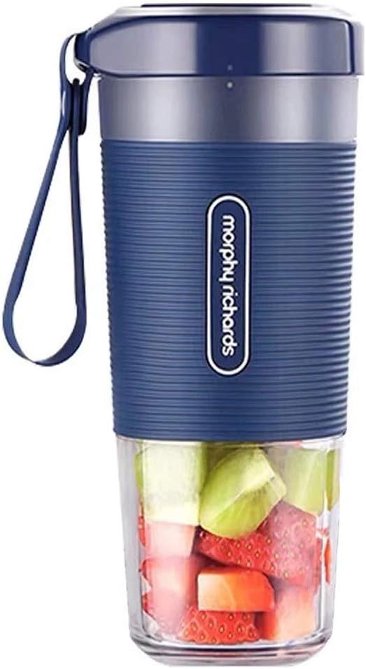 Portable Blender, Mini Blender Smoothie Maker with USB Rechargeable Electric Blender Professional Commercial for Vegetables and Fruit Smoothie Maker Blender Food Processor 1400Mah 300Ml,Blue